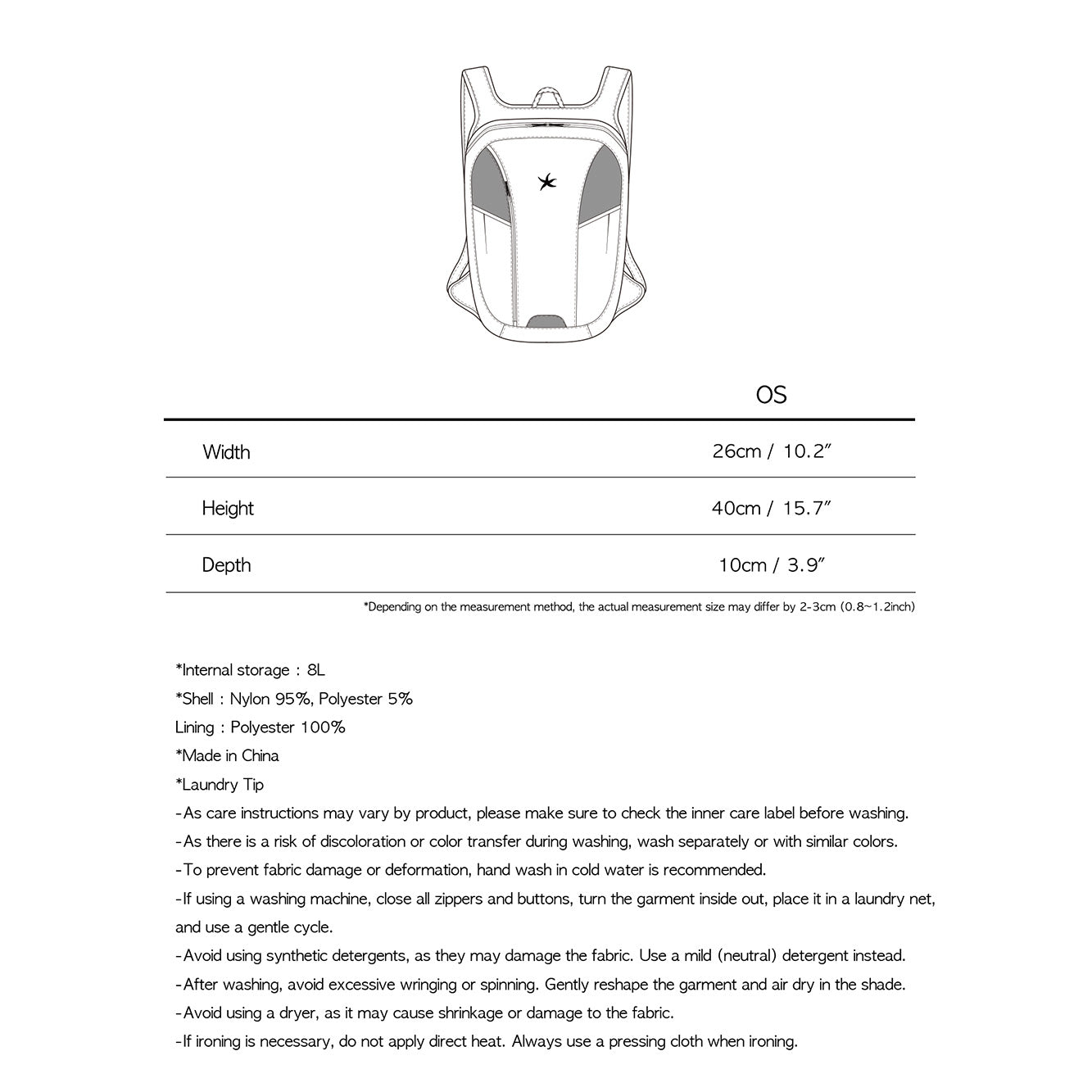 TCM mini logo daypack (black)