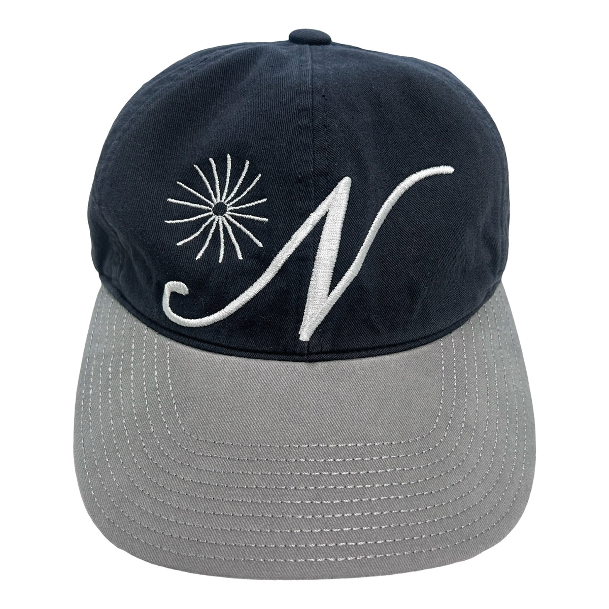 TCM navy cotton cap minimalist unisex style