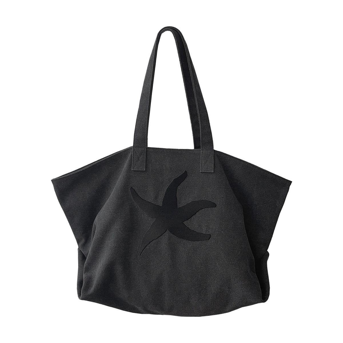 TCM starfish tote bag black minimalist design