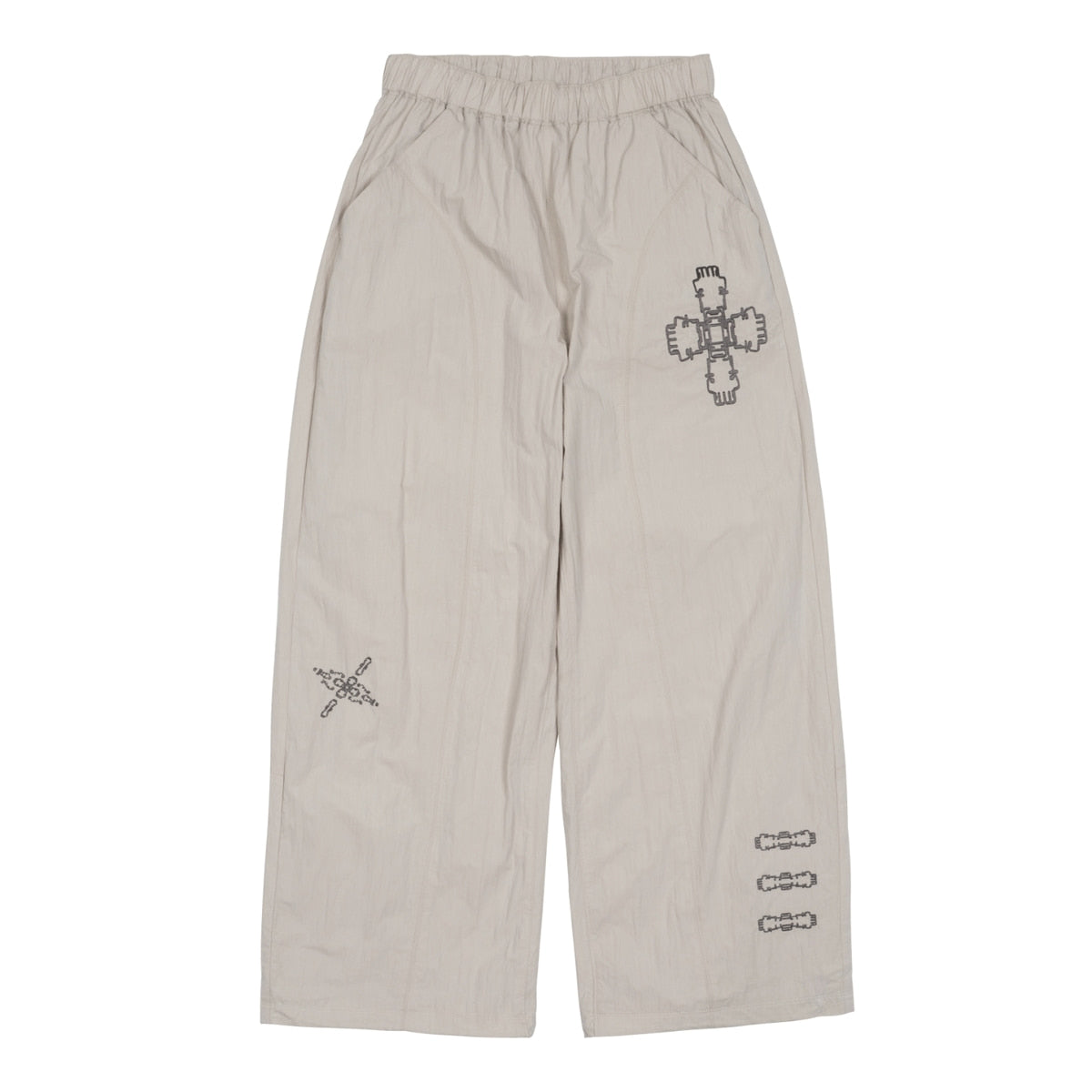 TCM ethnic nylon pants ivory minimalist comfort