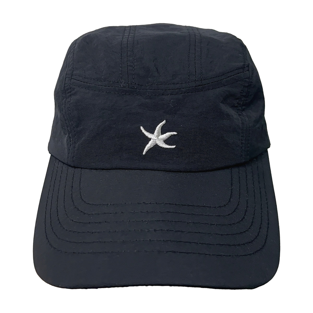 TCM black starfish nylon 3 panel cap minimalist