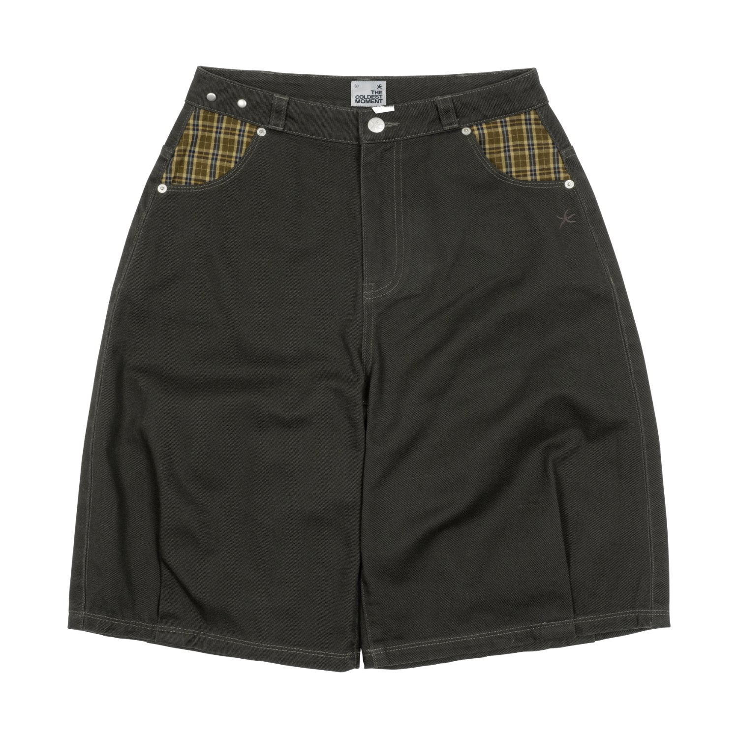 TCM check pocket half pants (charcoal)