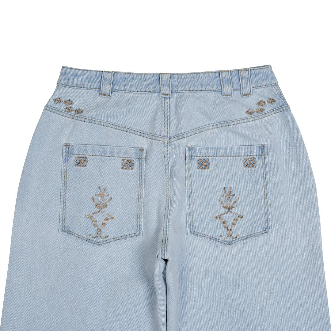 TCM ethnic denim pants (light blue)