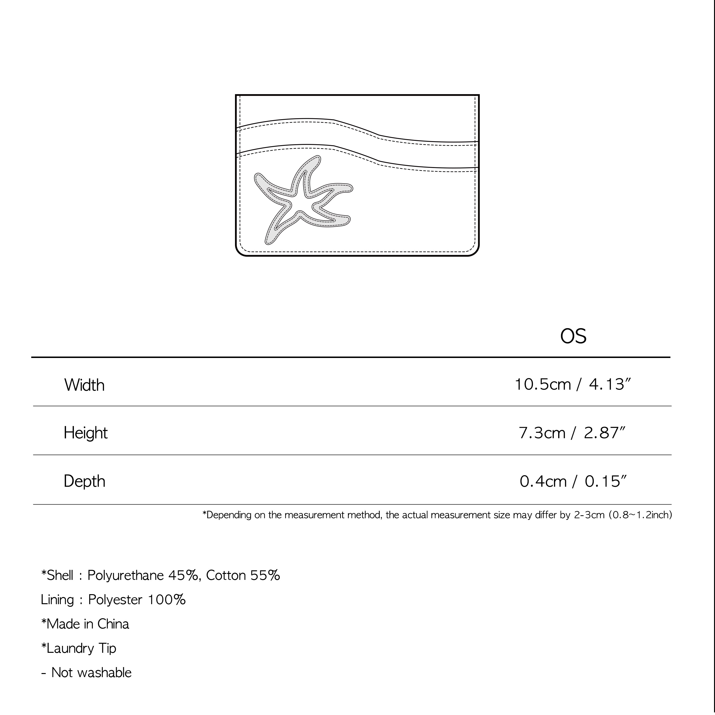 TCM starfish stitch card wallet (ivory)