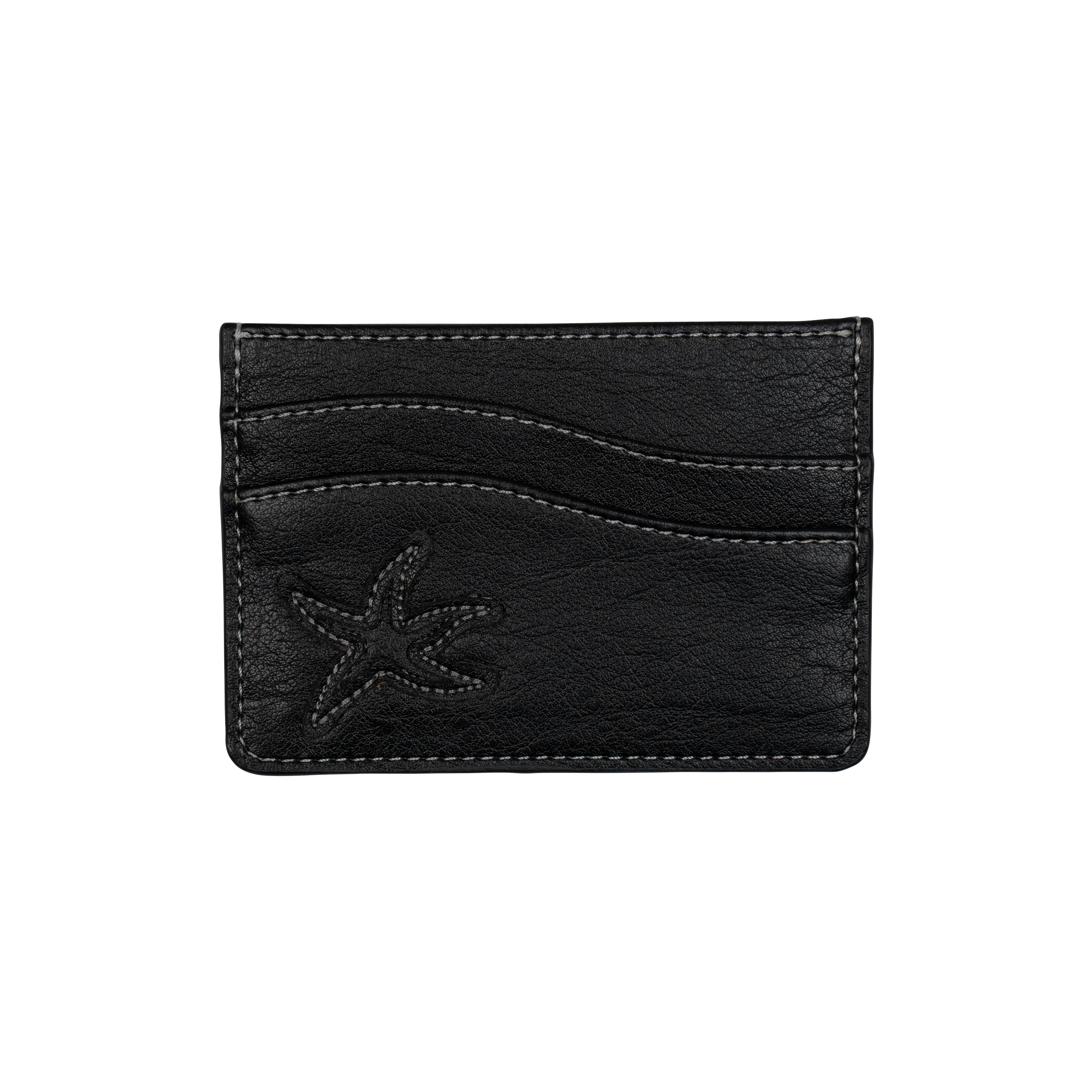 TCM starfish stitch card wallet (black)