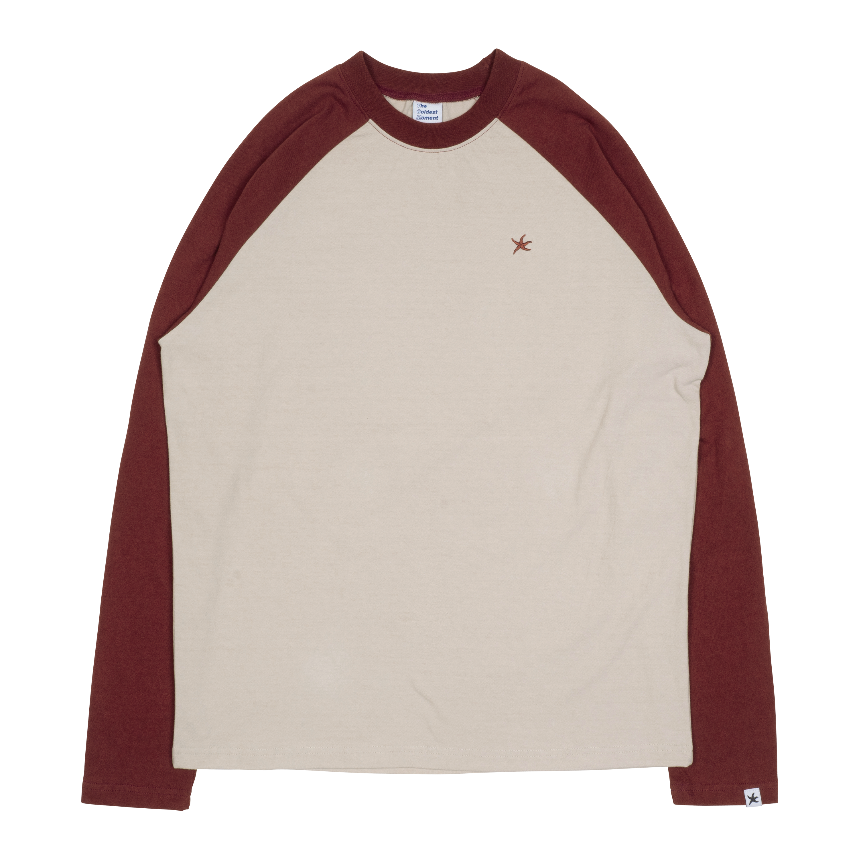 TCM mini logo raglan long sleeve (beige/red)