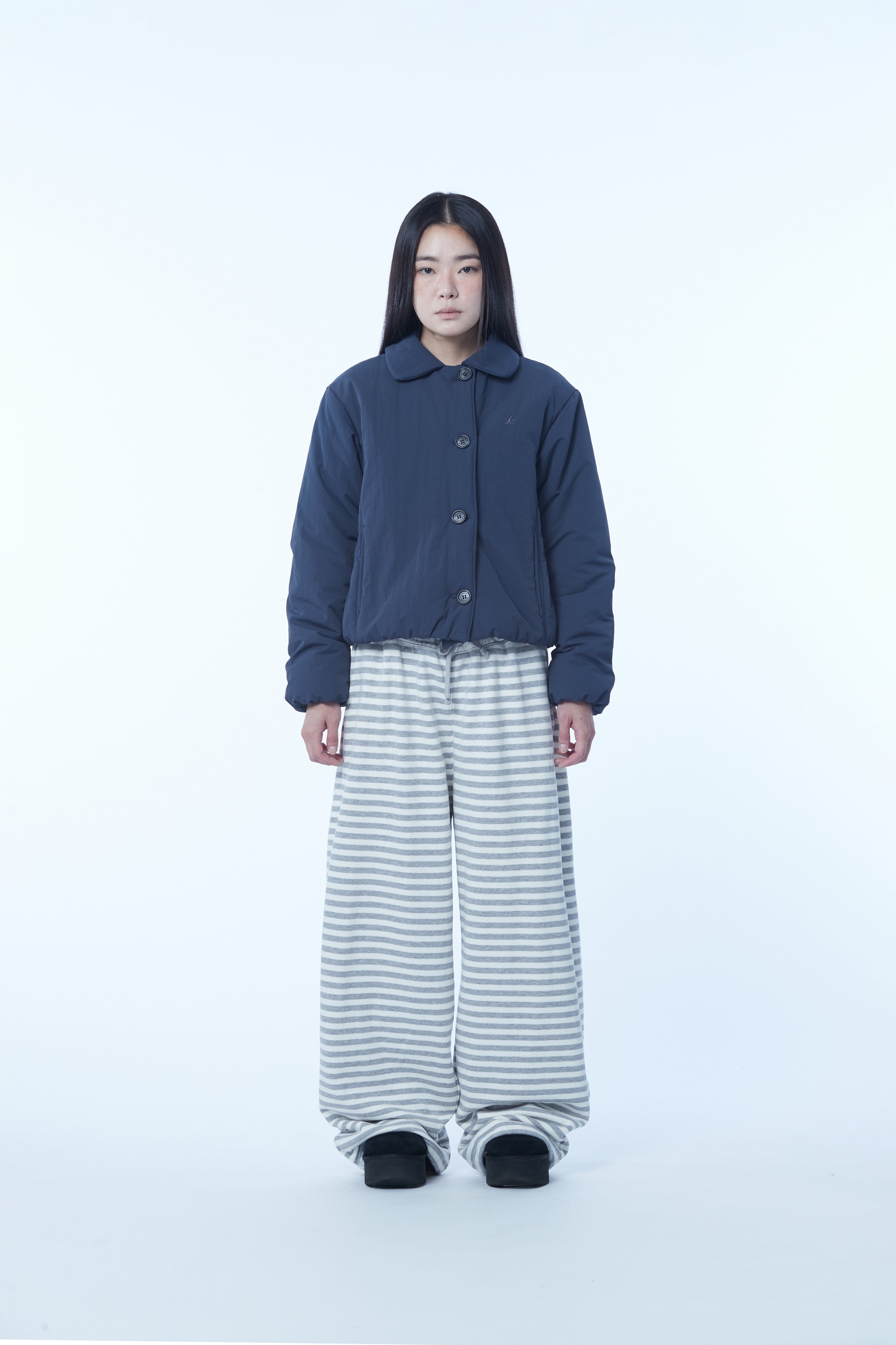(w) TCM round collar padding (navy)