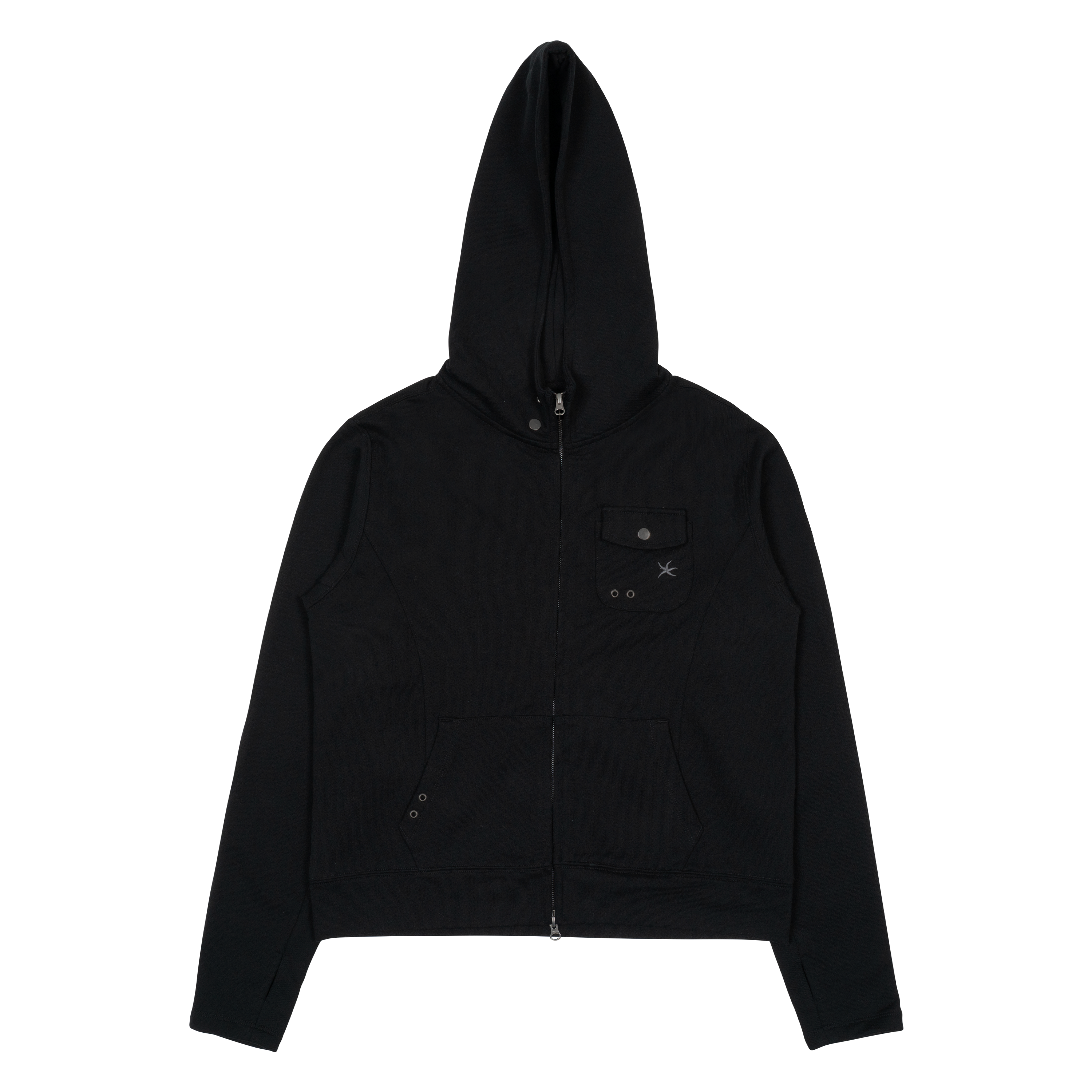 TCM easy pocket hooded zip-up (black)