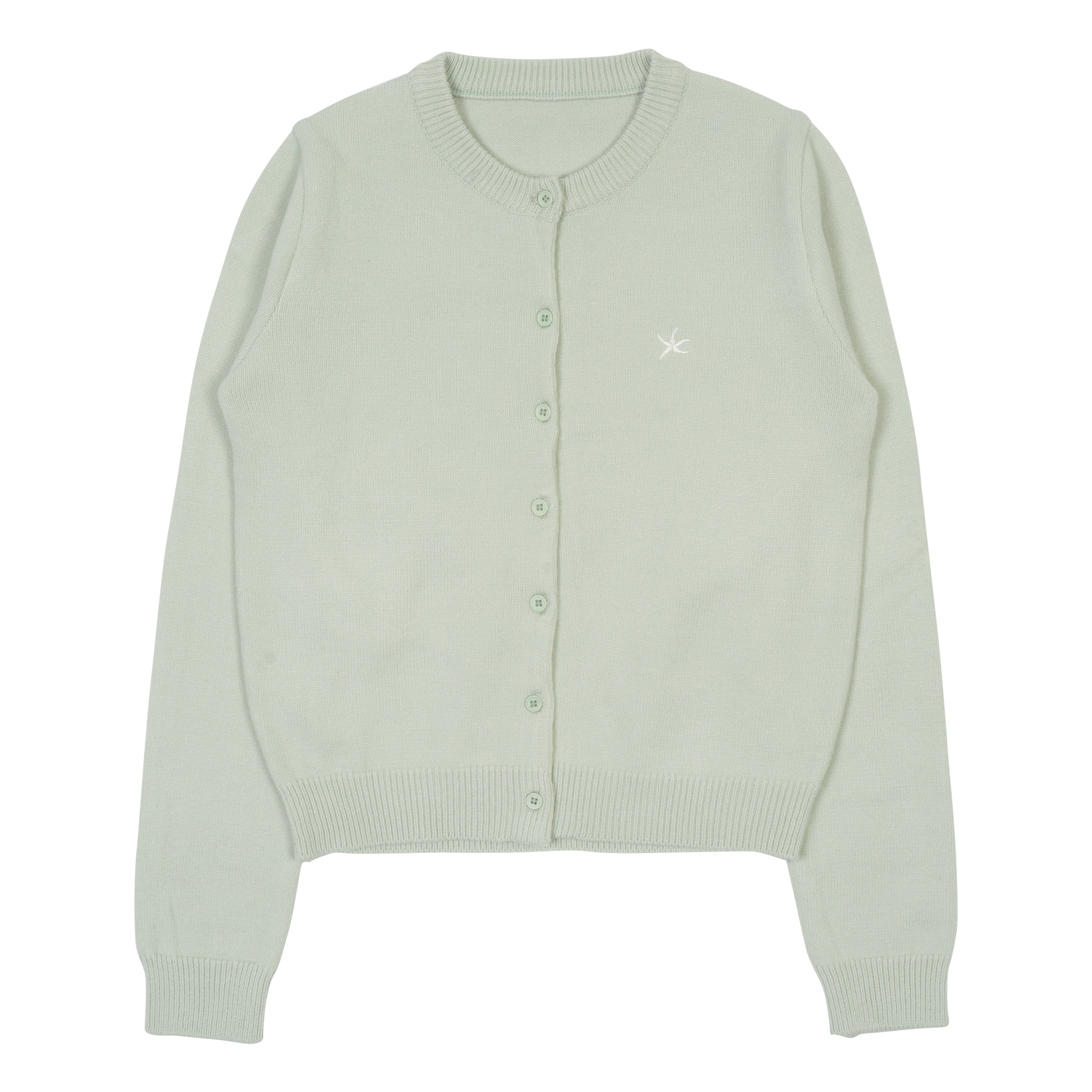 TCM mini logo knit cardigan (mint)