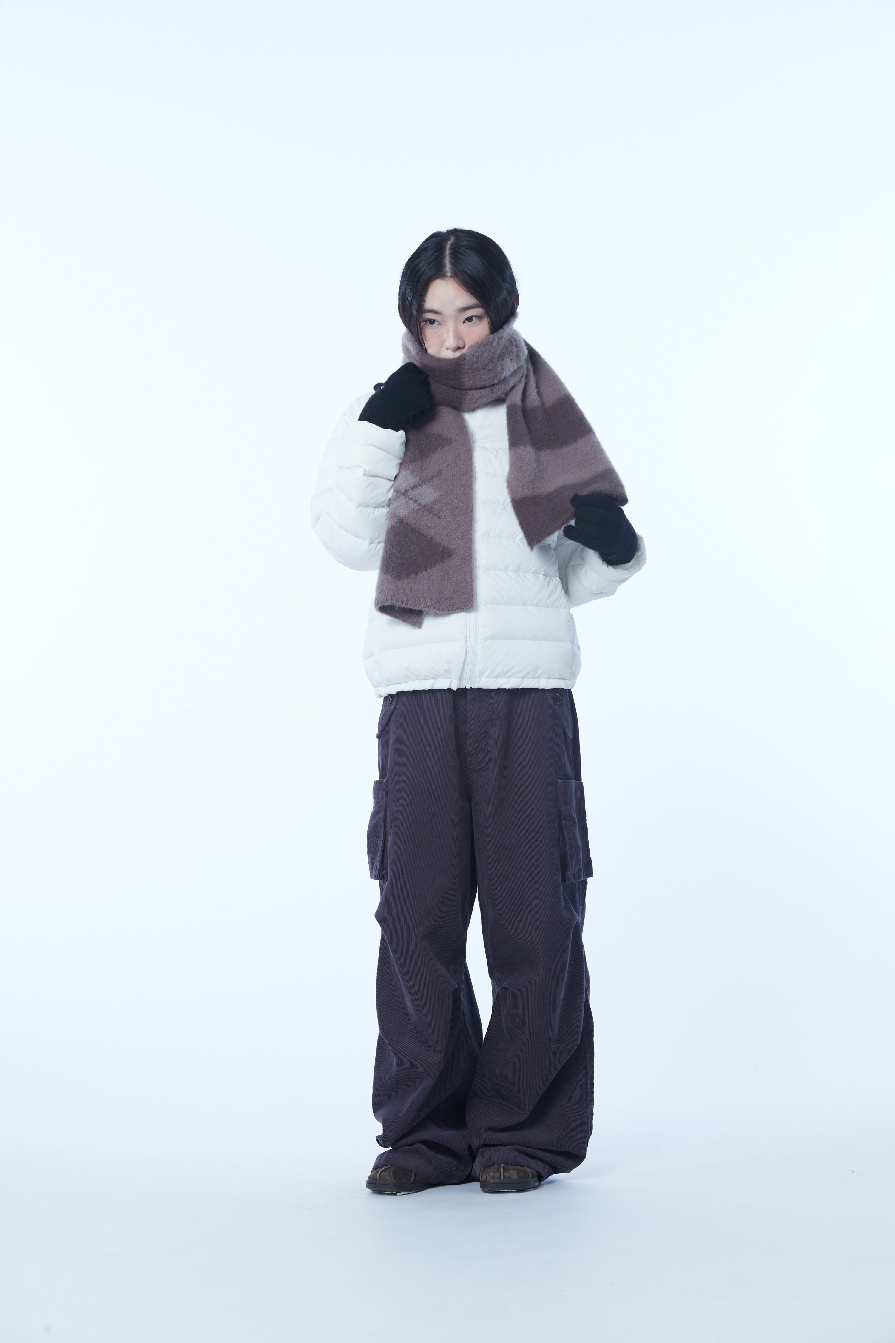 TCM corduroy cargo pants (dark purple)