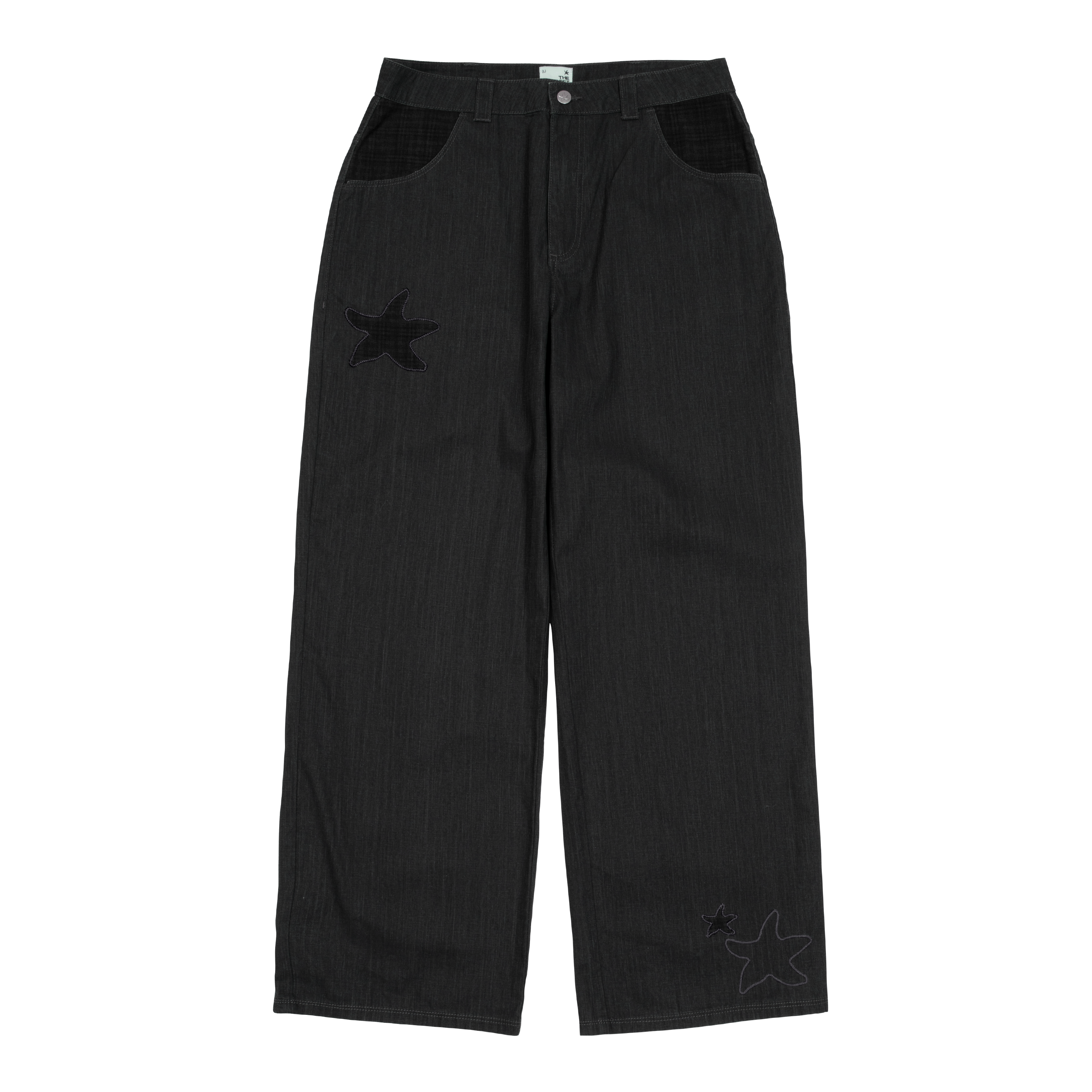 TCM starfish patch pants (charcoal black)