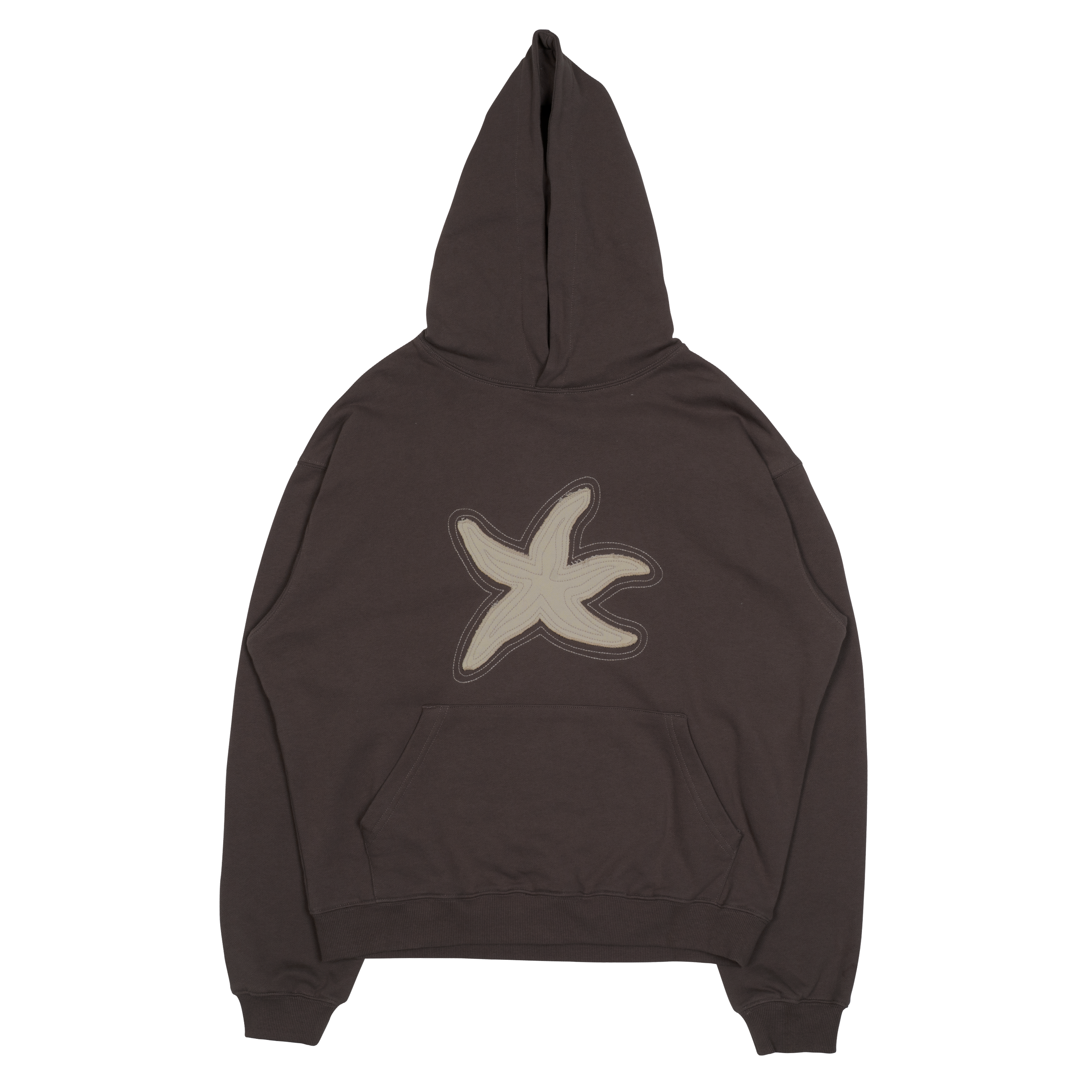 TCM starfish contour hoodie (brown)