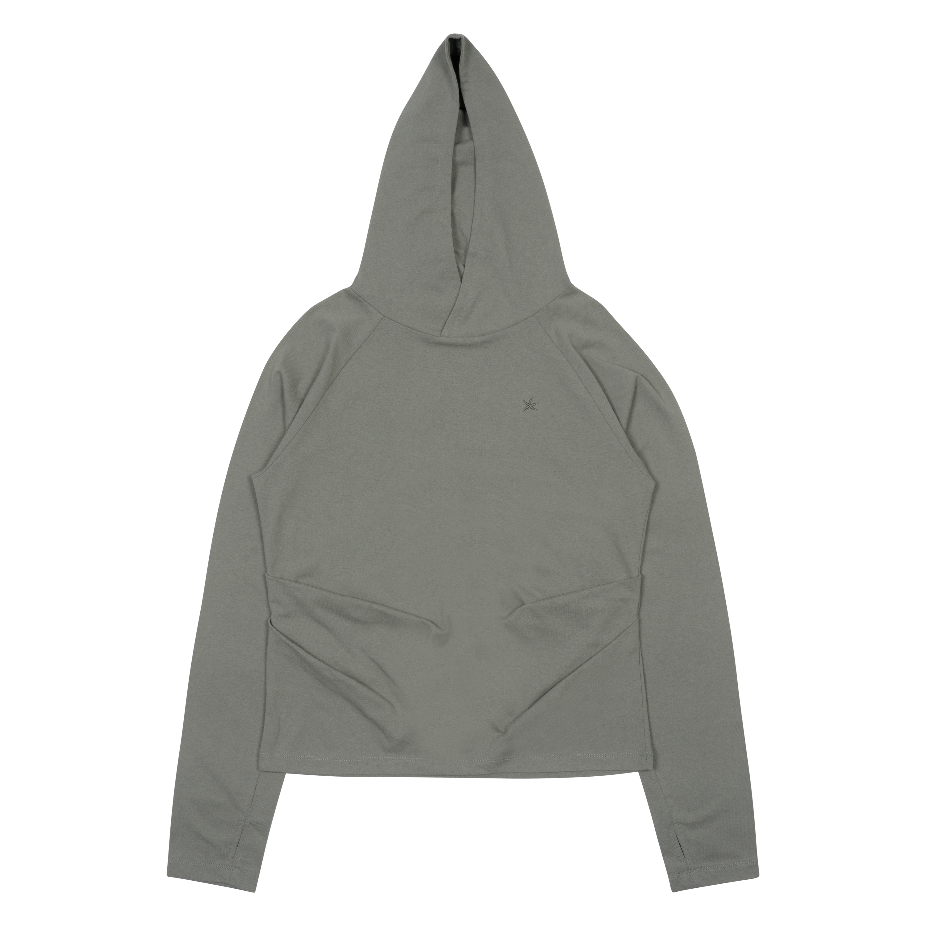 TCM hooded raglan long sleeve (grey)