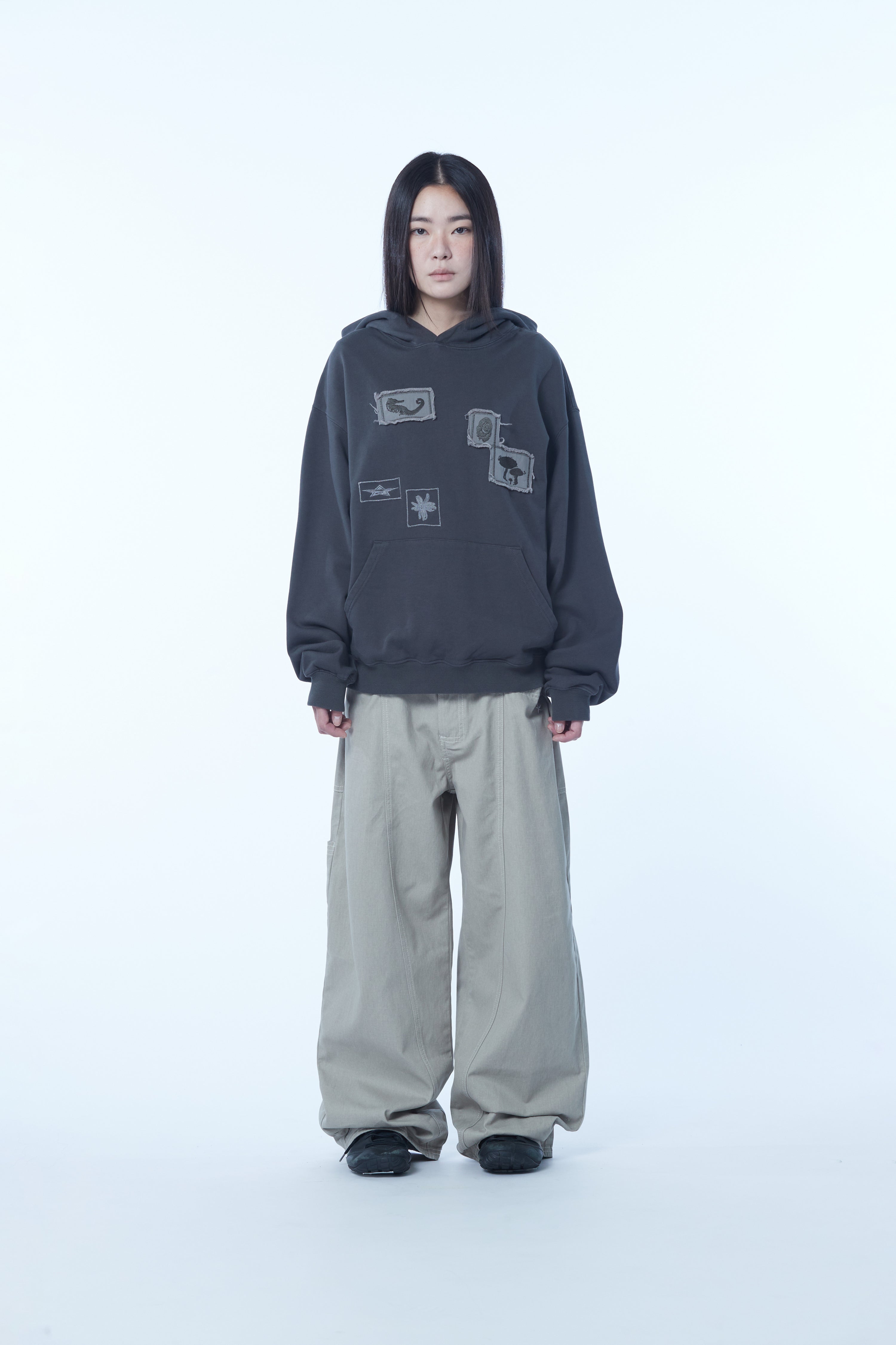 TCM fossil hoodie (charcoal)