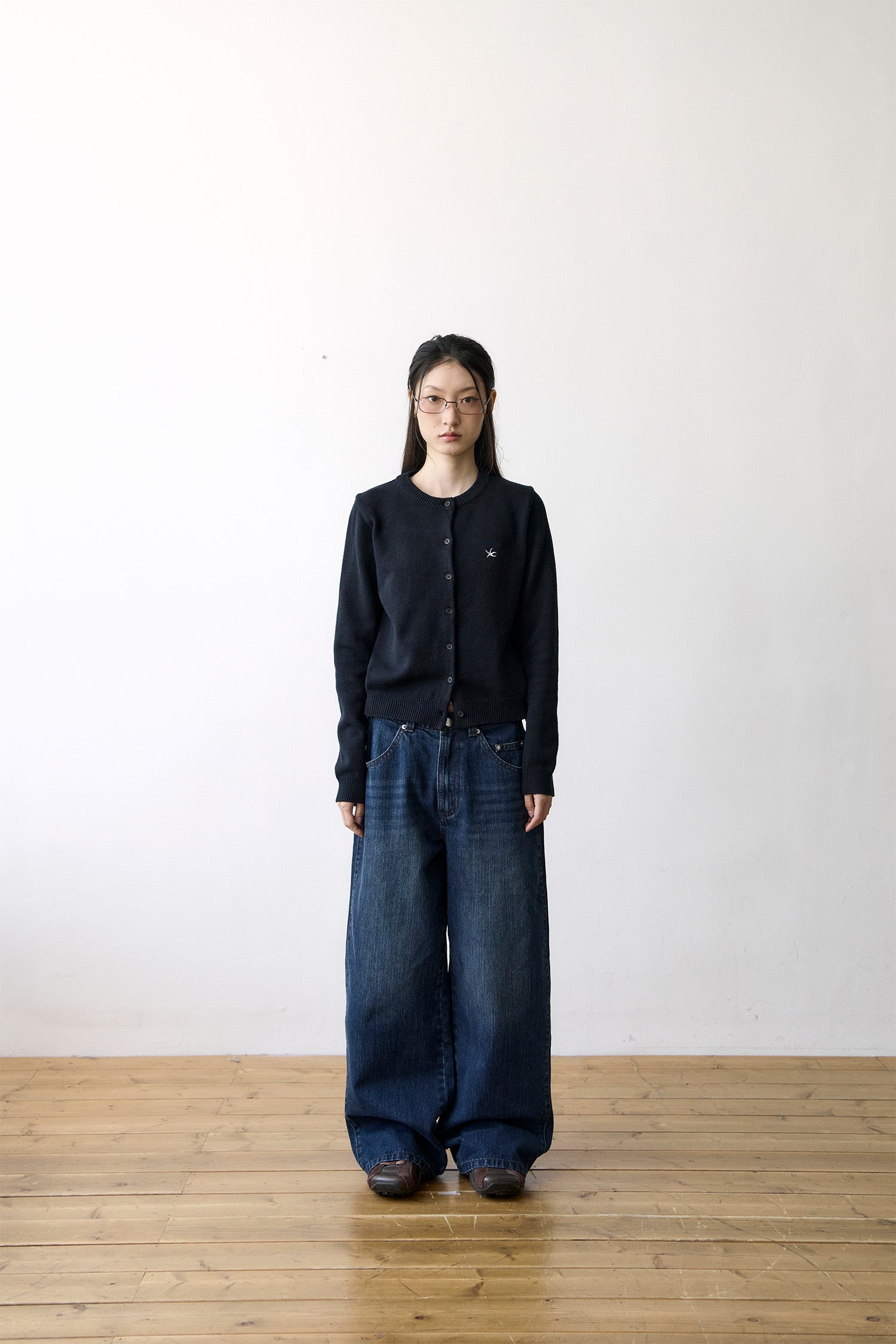 TCM washed denim pants (blue)