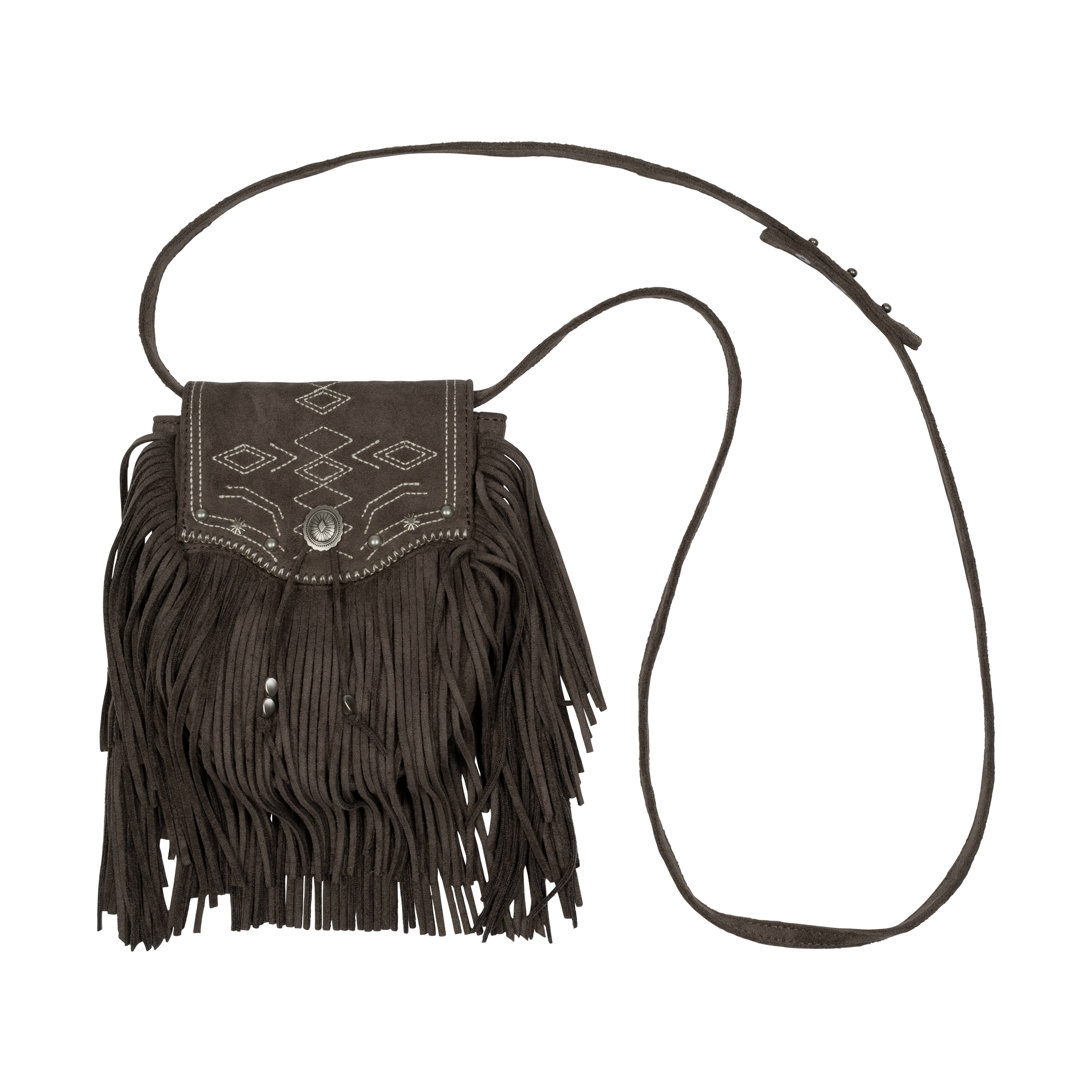 TCM fringe mini bag (brown)
