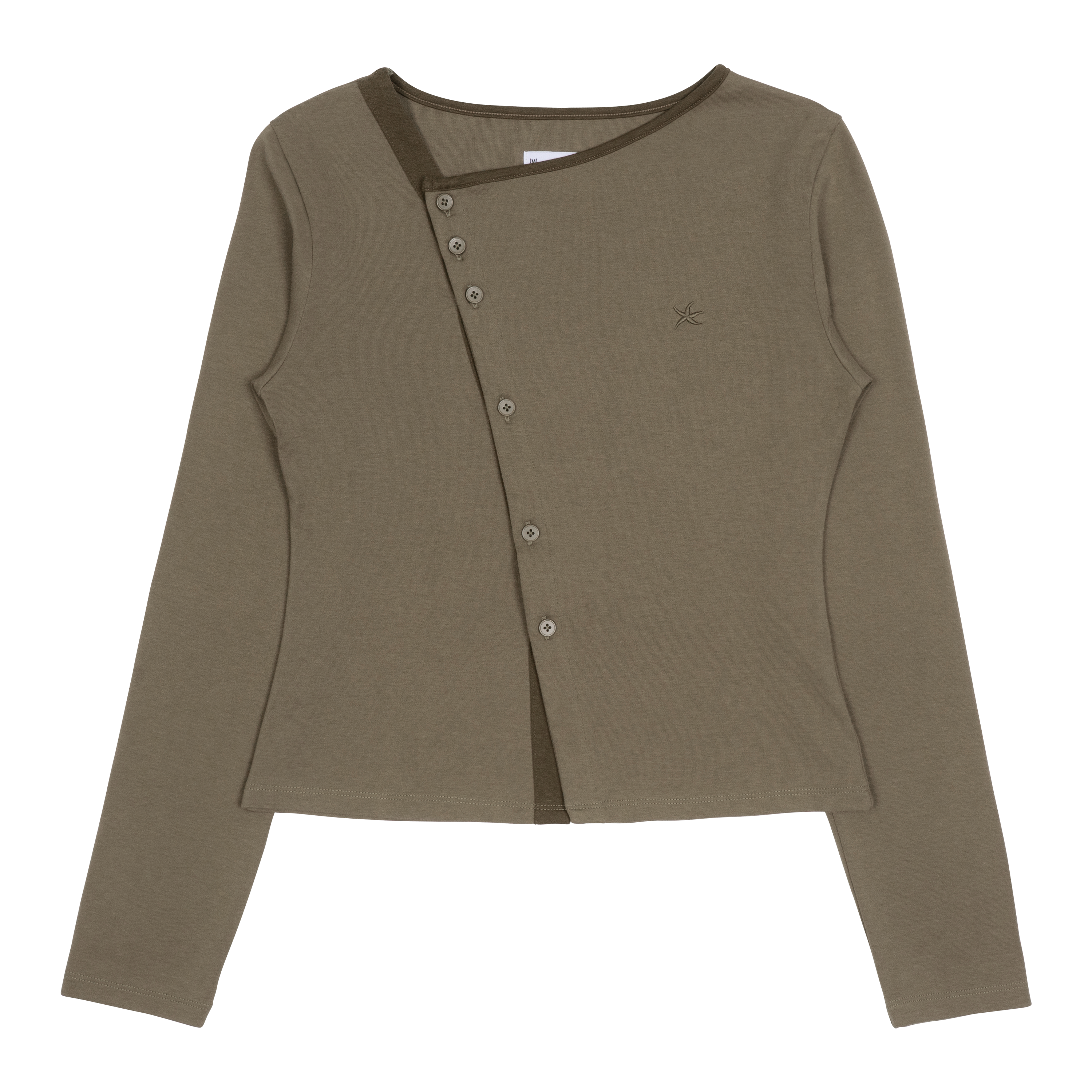TCM twist button long sleeve (brown)