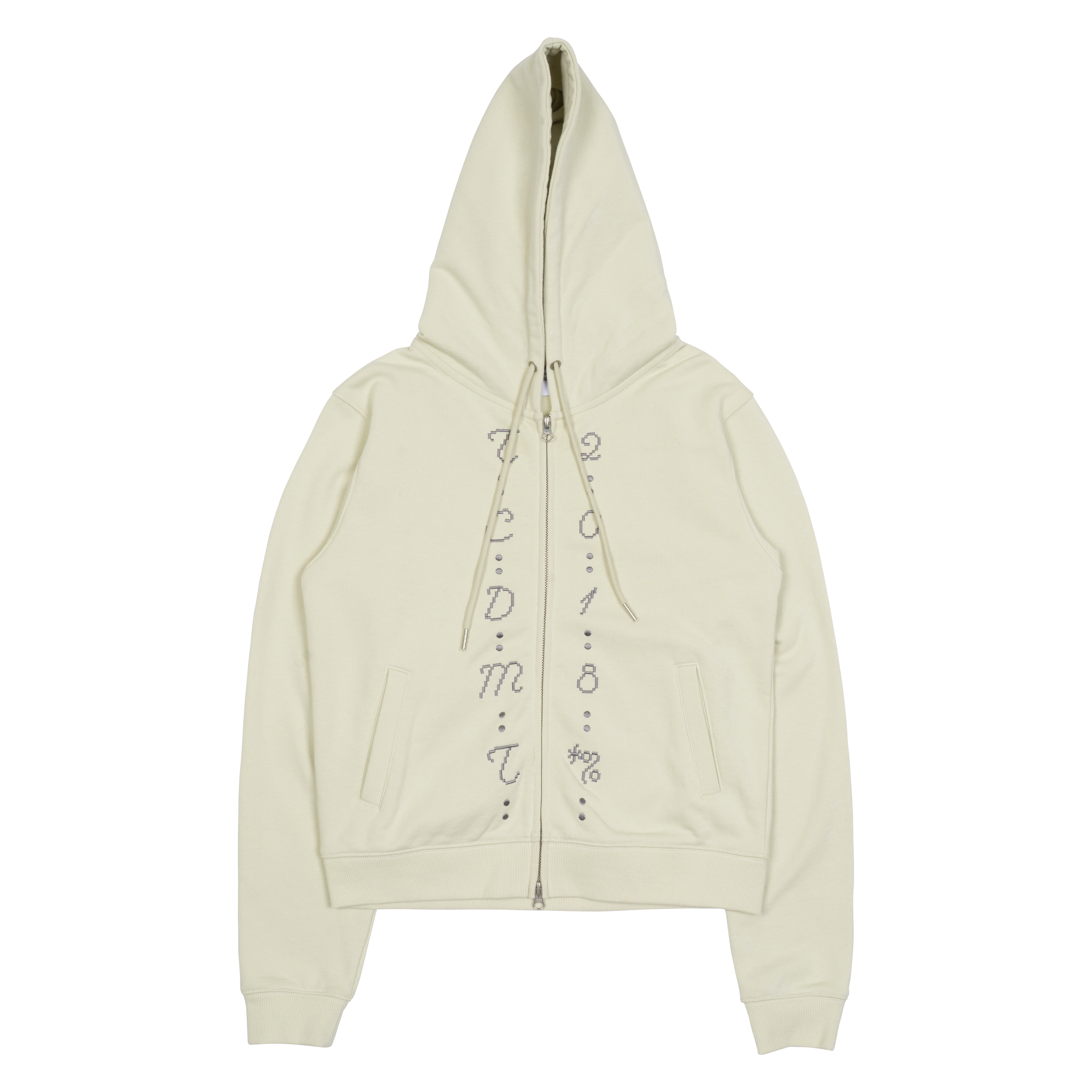 TCM center stitch hooded zip-up (oatmeal)