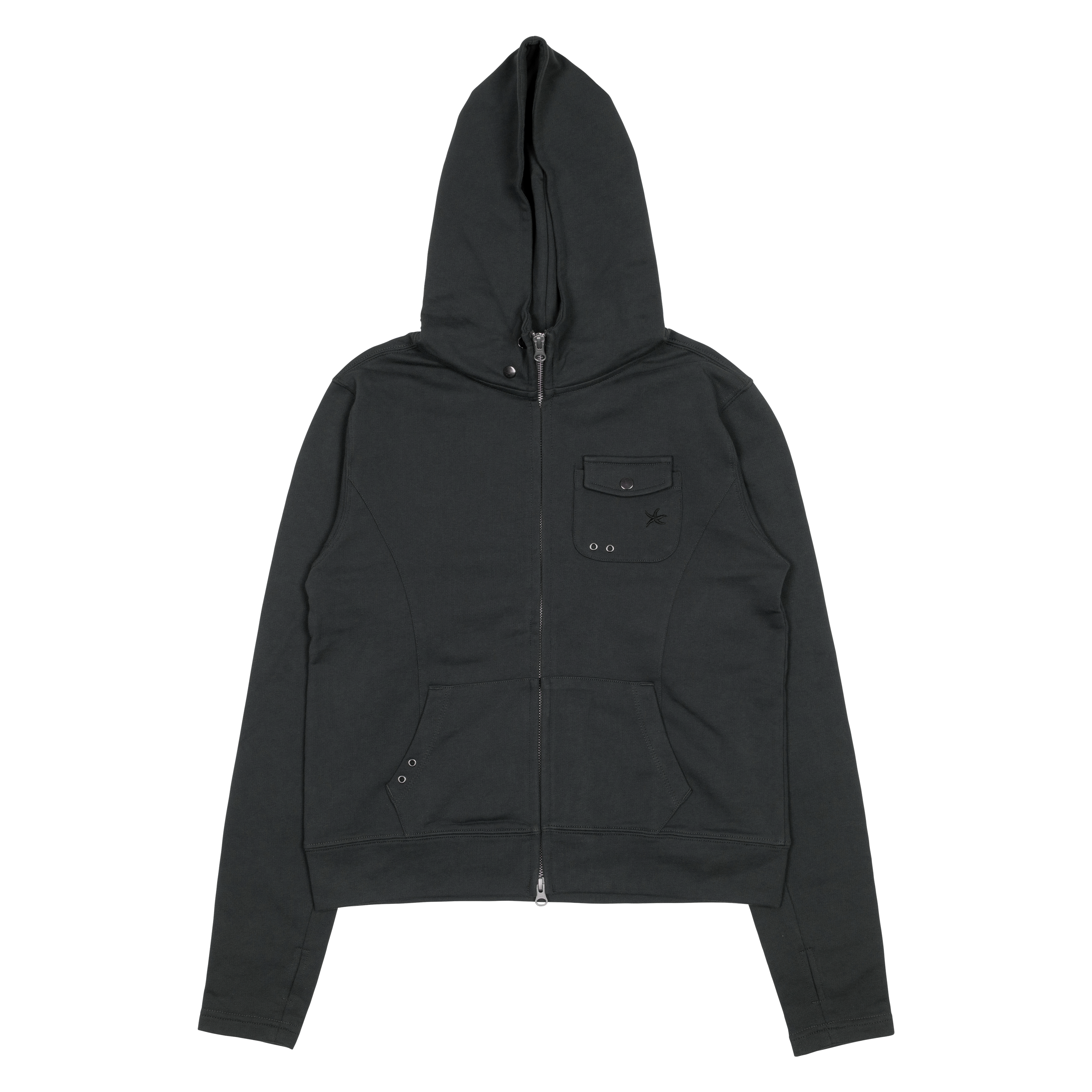 TCM easy pocket hooded zip-up (charcoal)