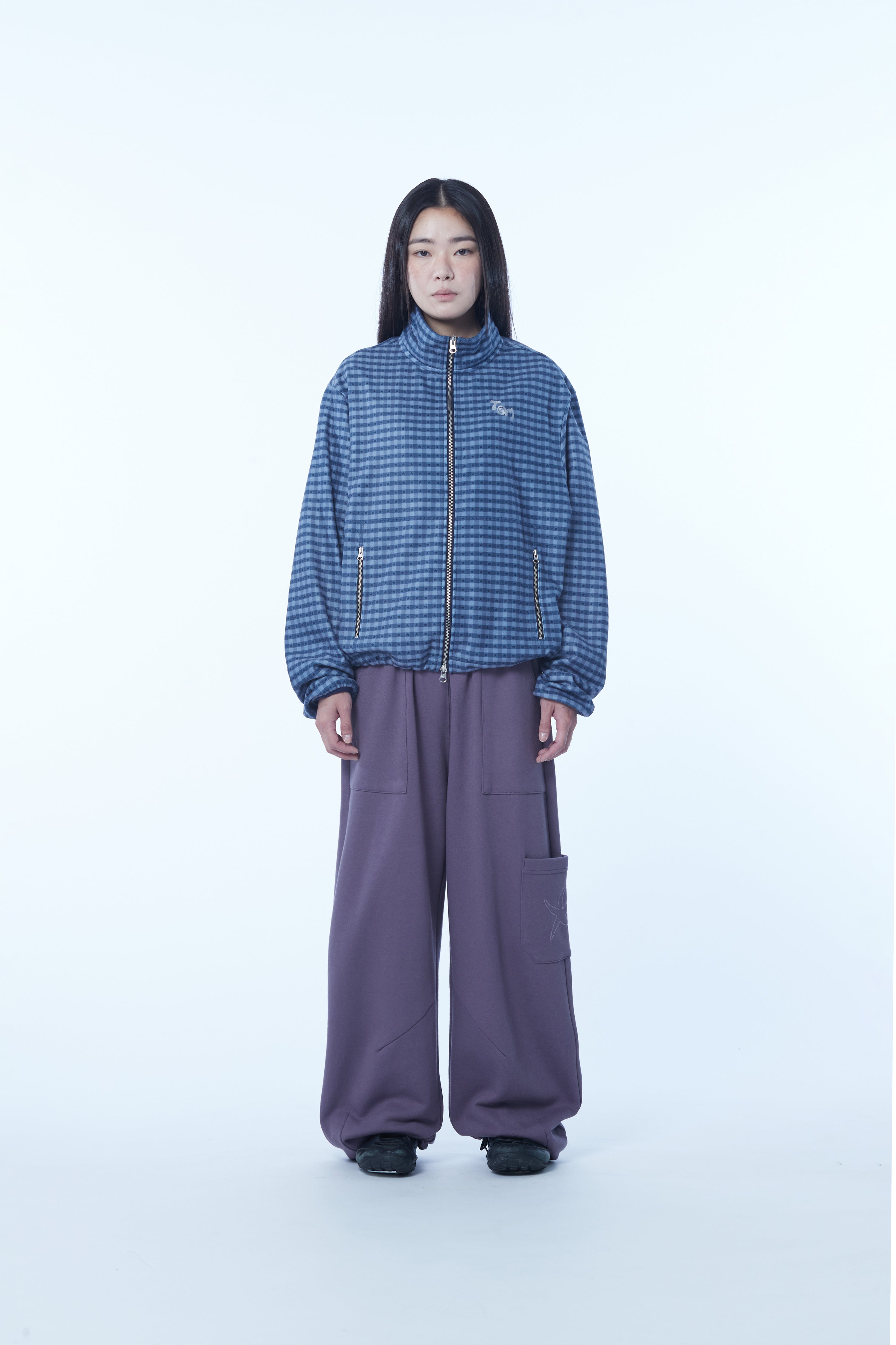 TCM cargo logo sweat pants (purple)