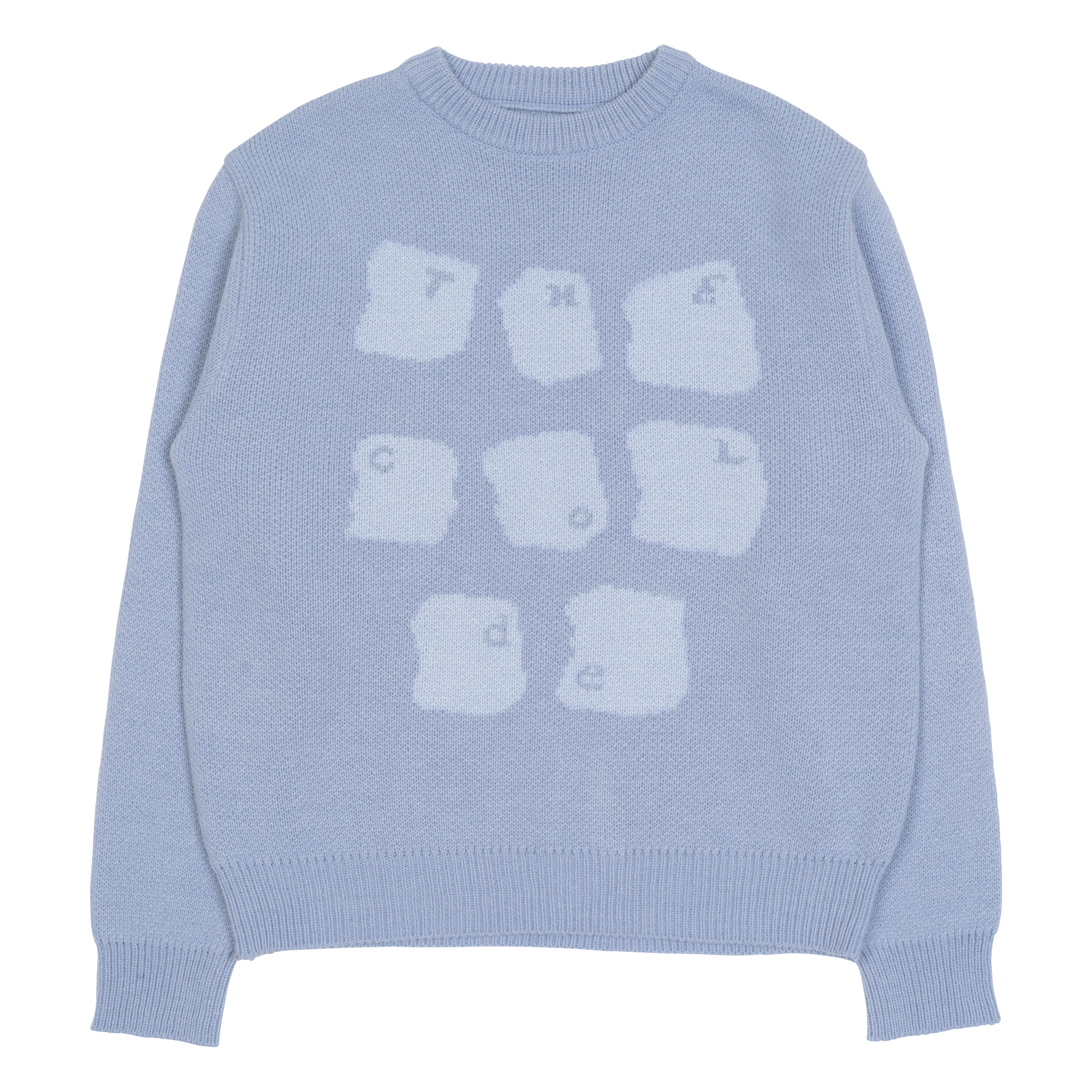 TCM typing logo knit (sky blue)