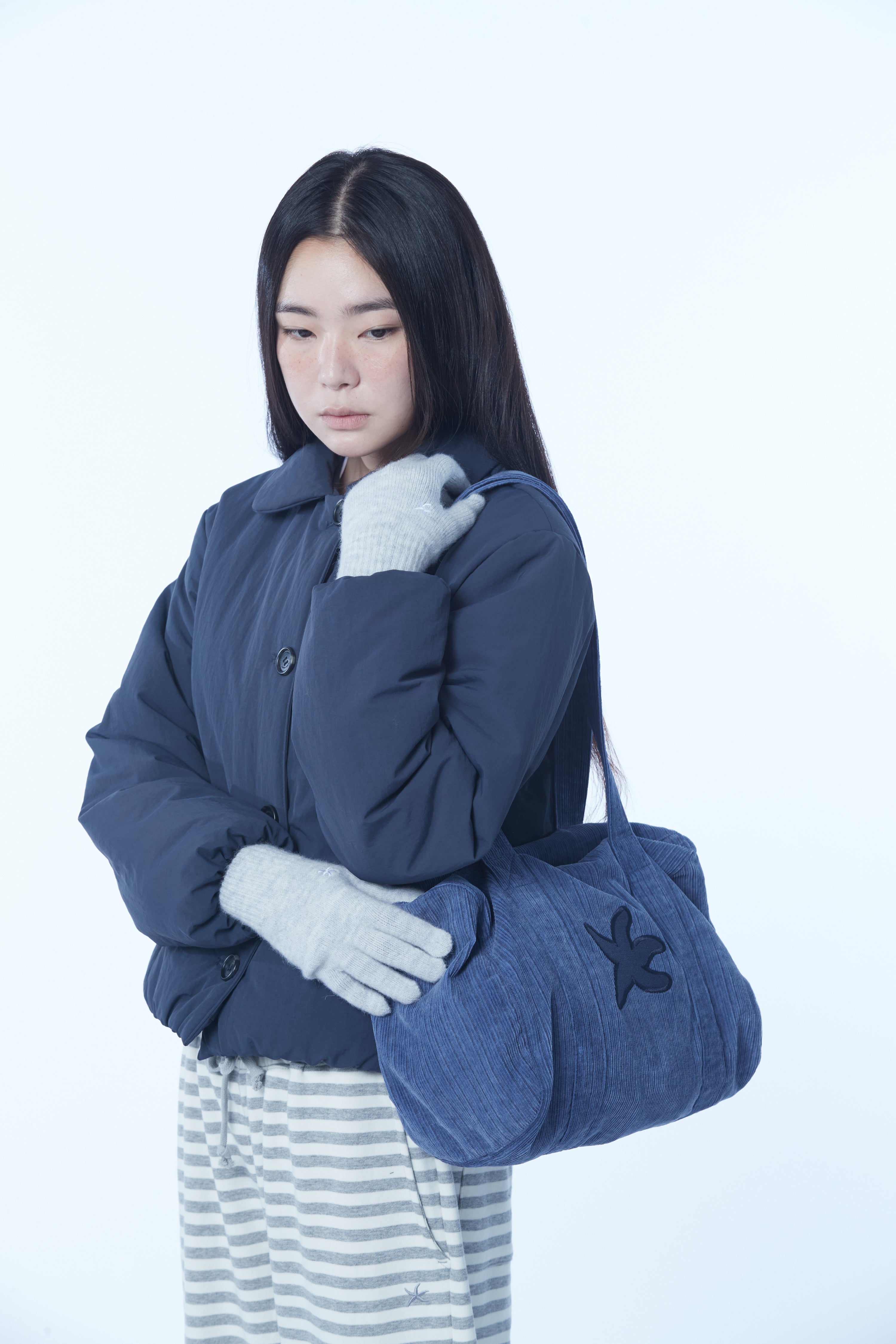 TCM corduroy starfish mini duffle bag (navy)