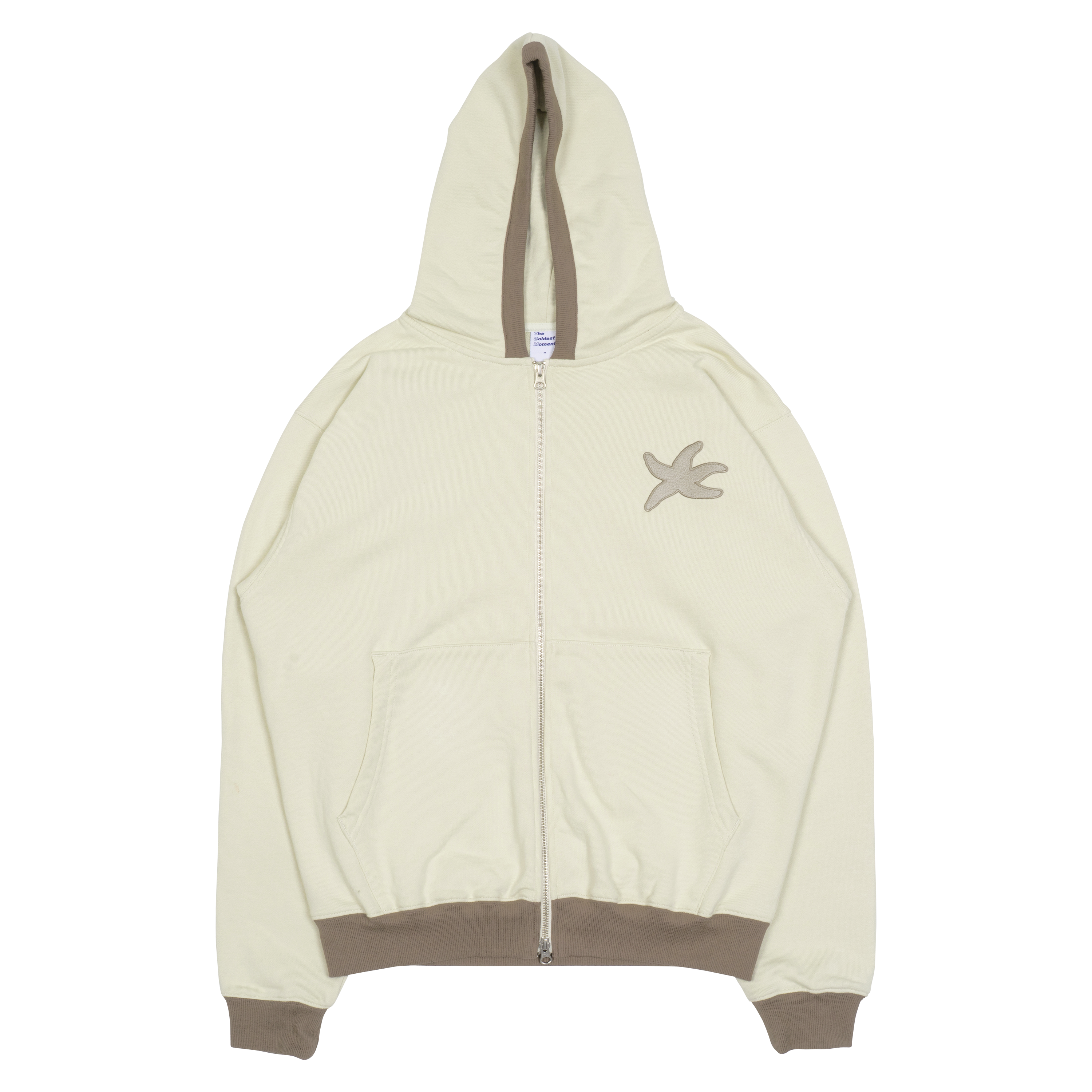 TCM line hooded zip-up (brown)