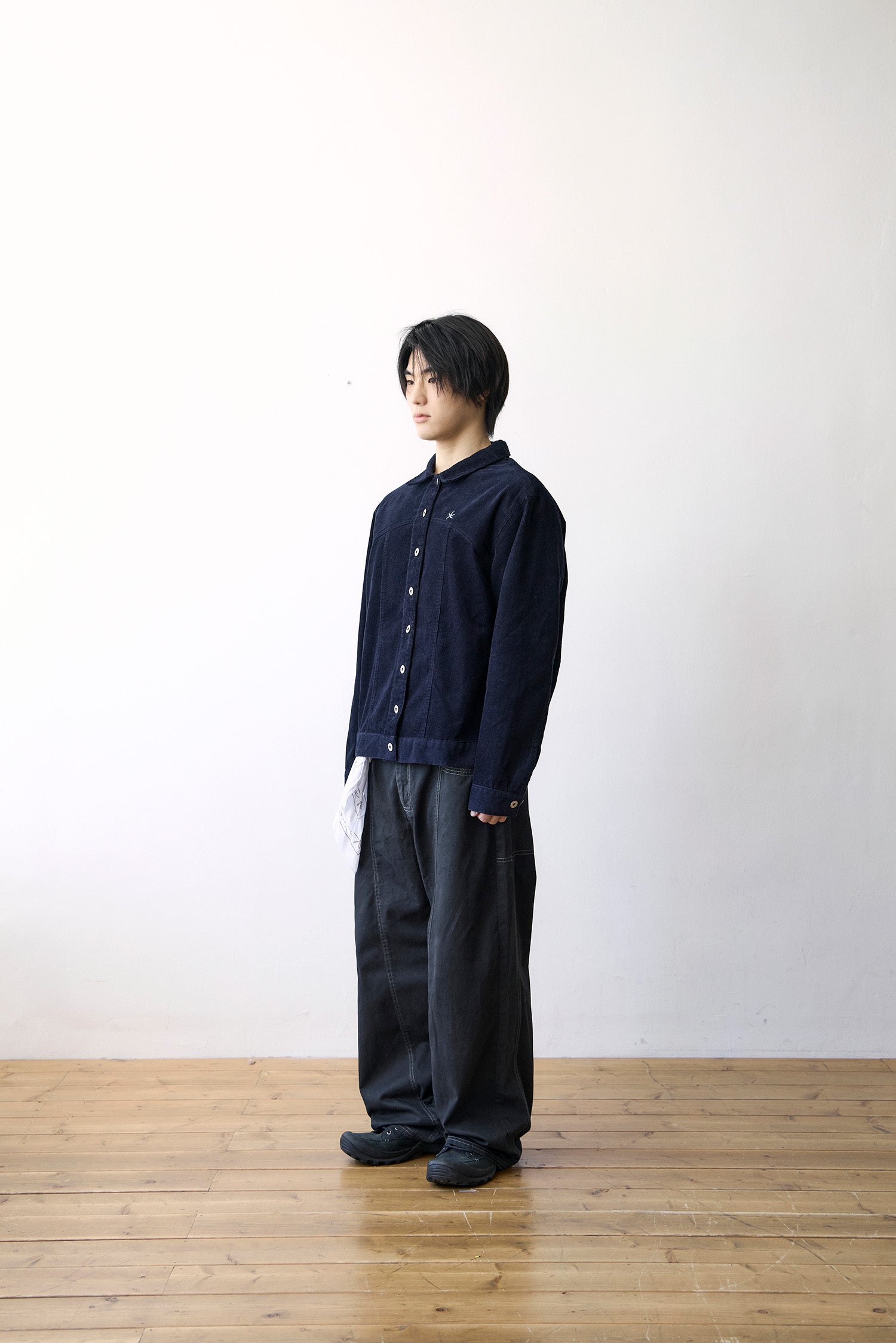 TCM mini logo work jacket (navy)