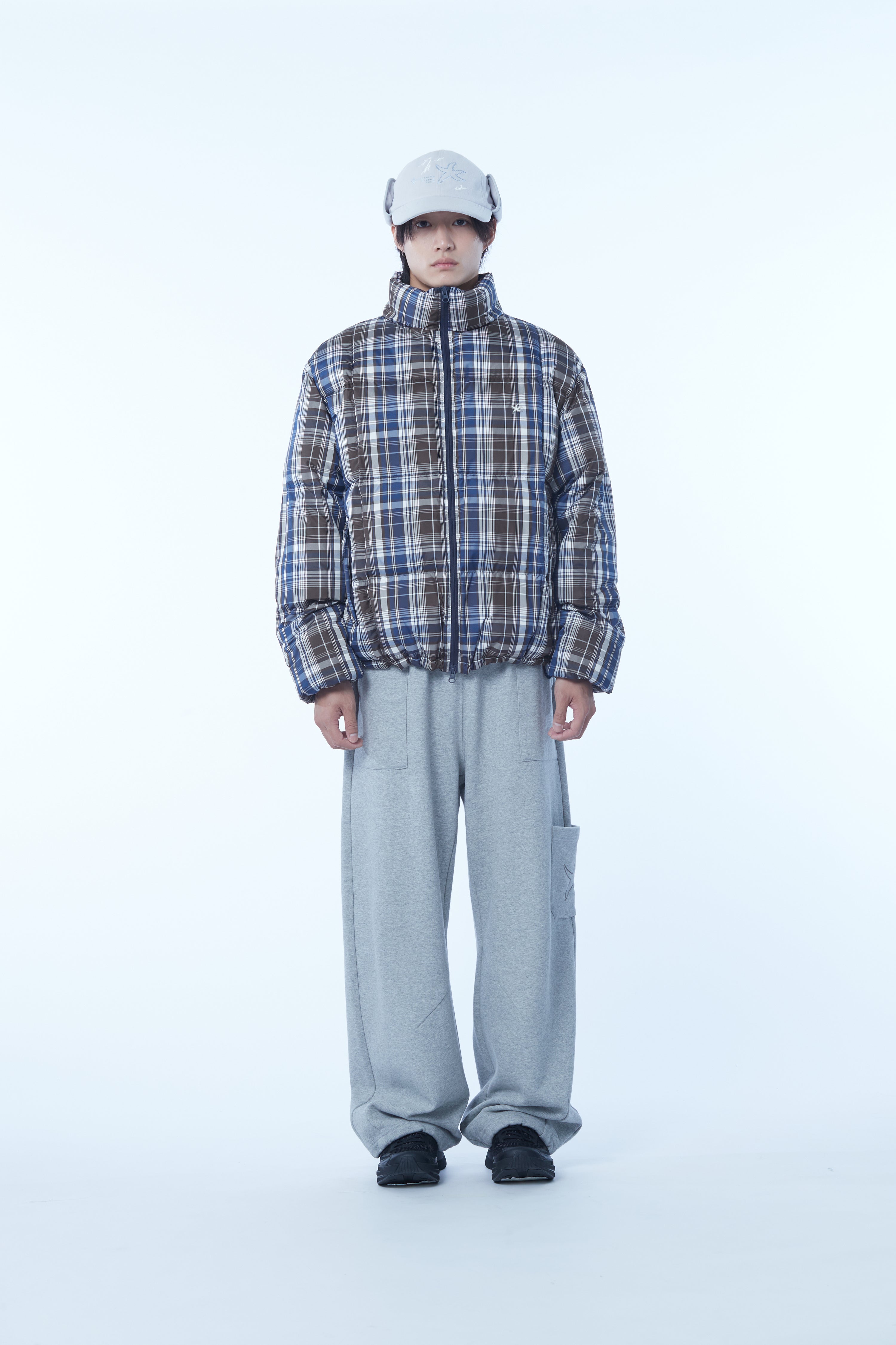 TCM cargo logo sweat pants (melange grey)