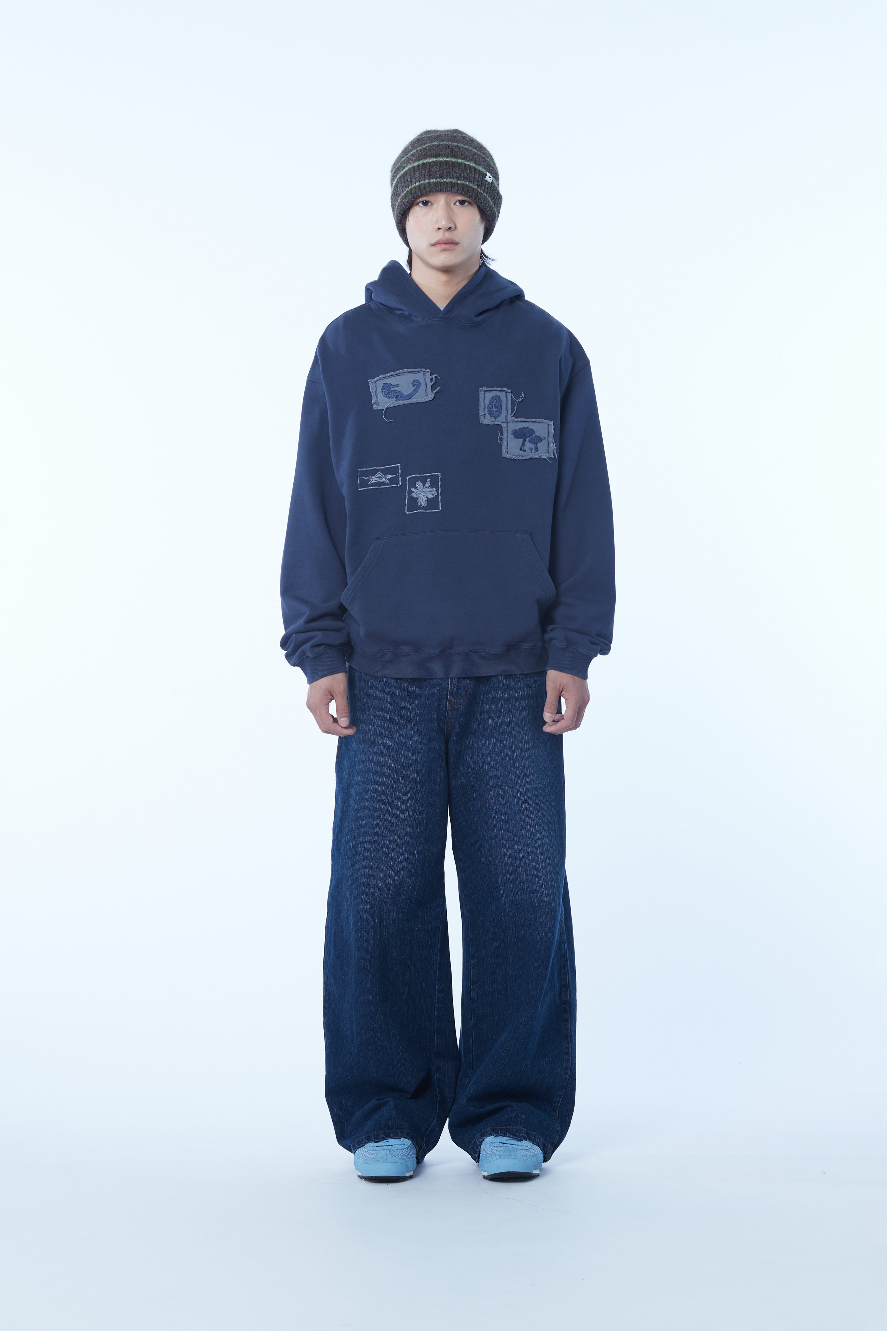 TCM fossil hoodie (navy)