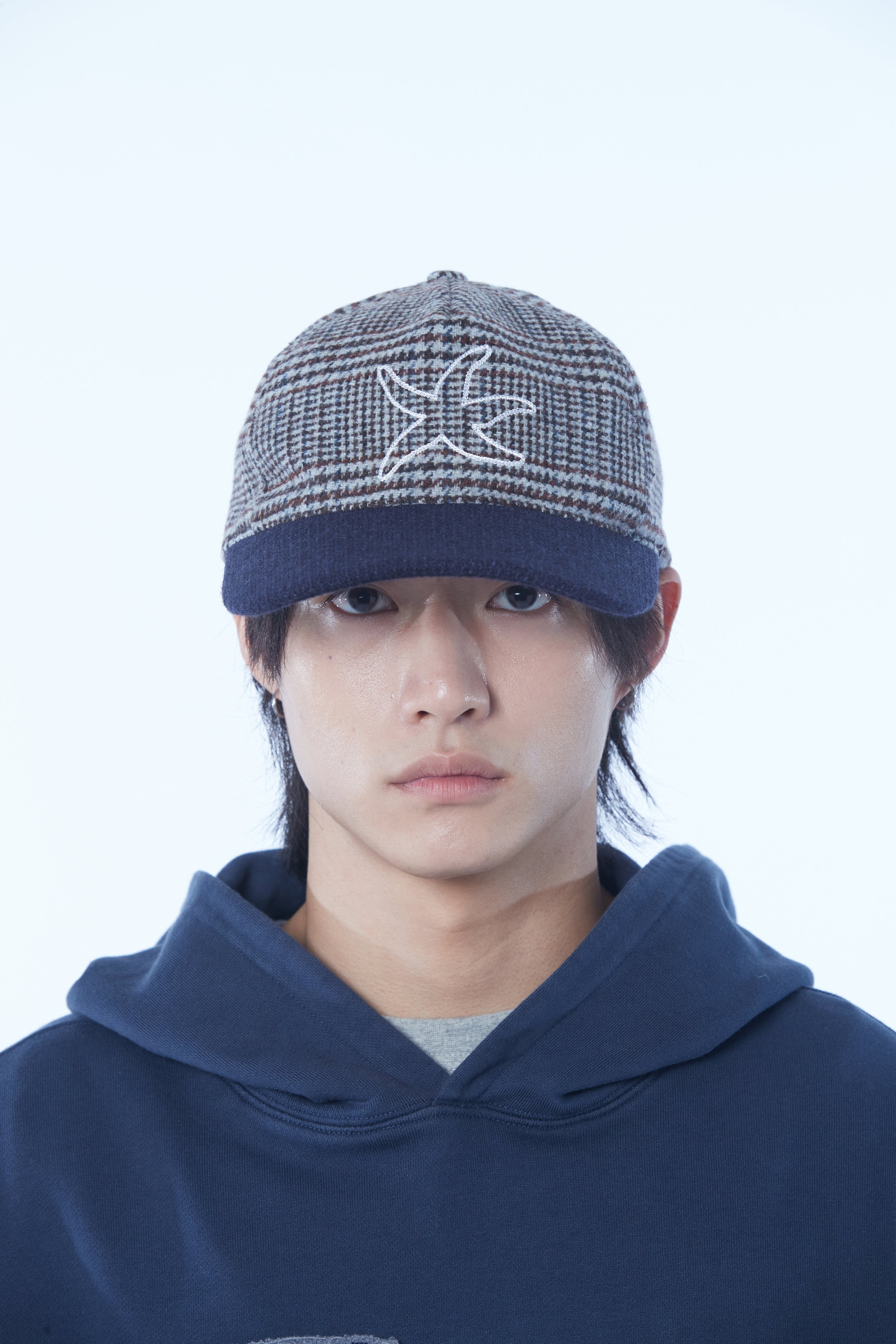 TCM knit logo cap (navy)