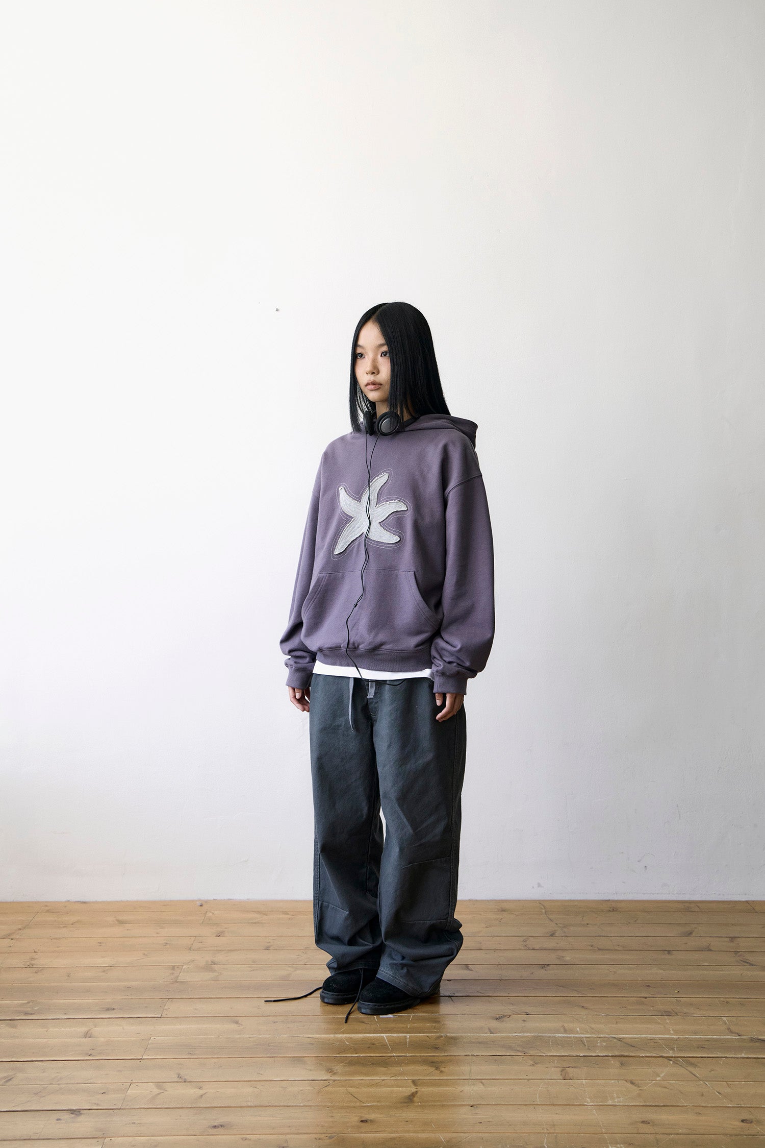 TCM starfish contour hoodie (purple)