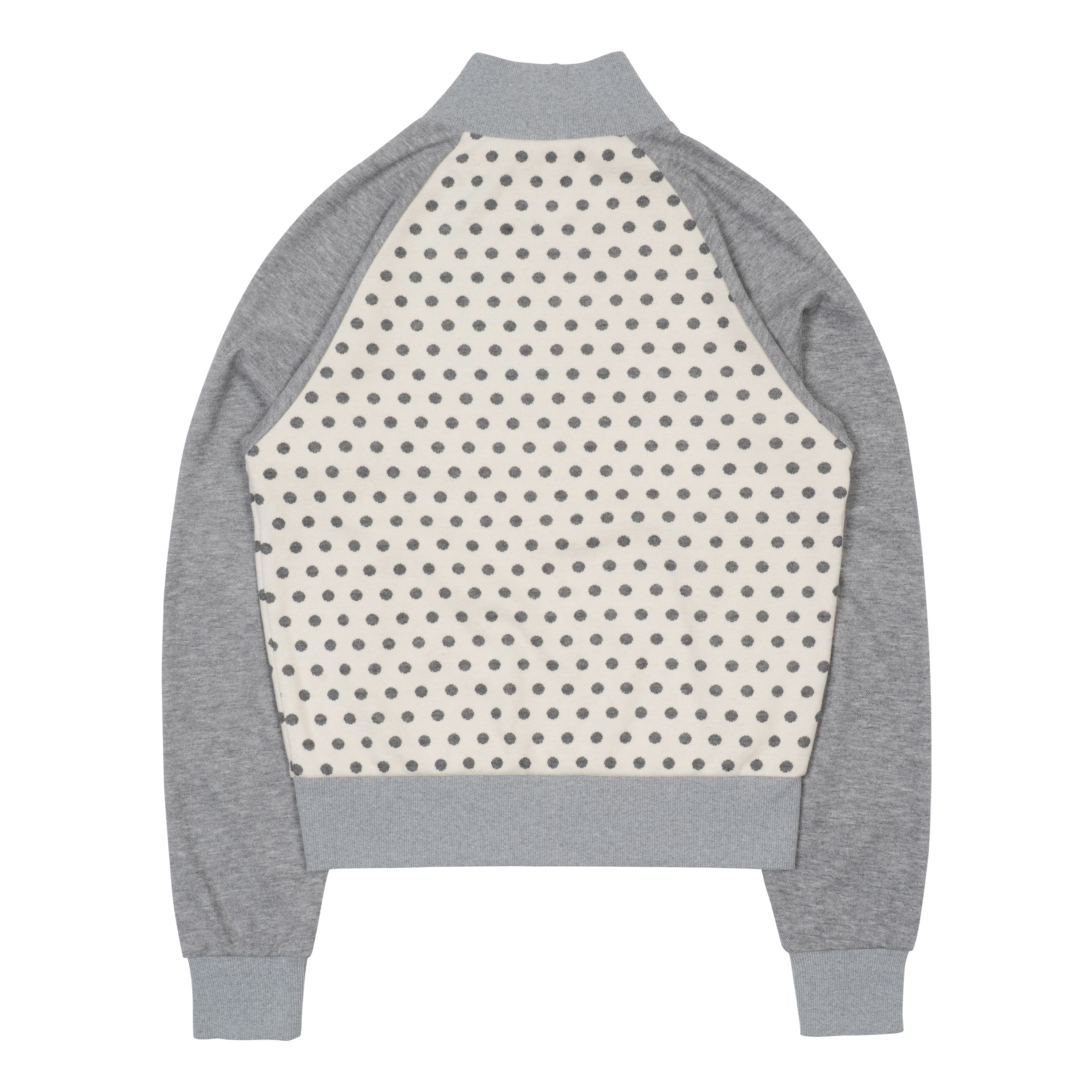 TCM dot raglan zip-up (beige/grey)
