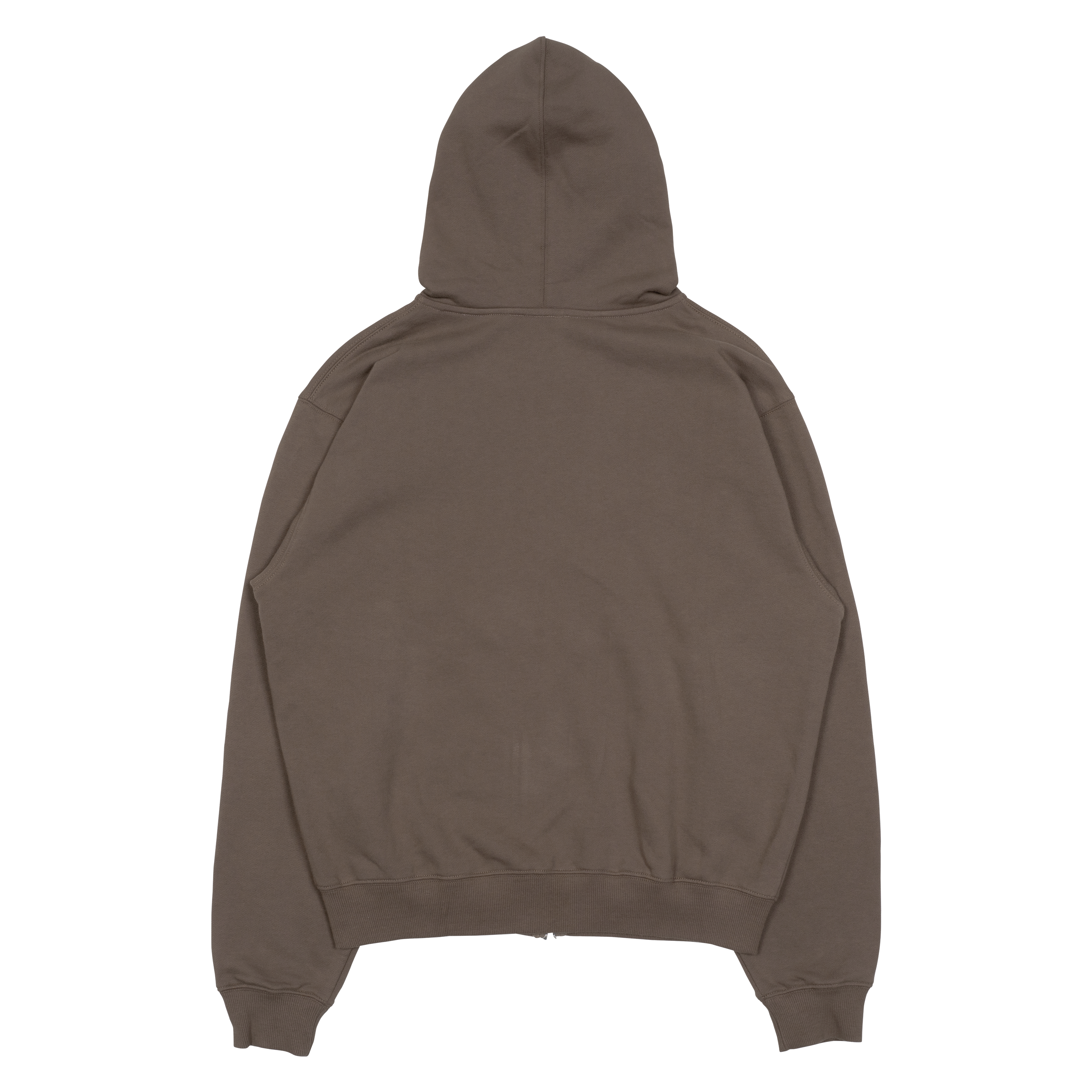 TCM frame hooded zip-up (brown)