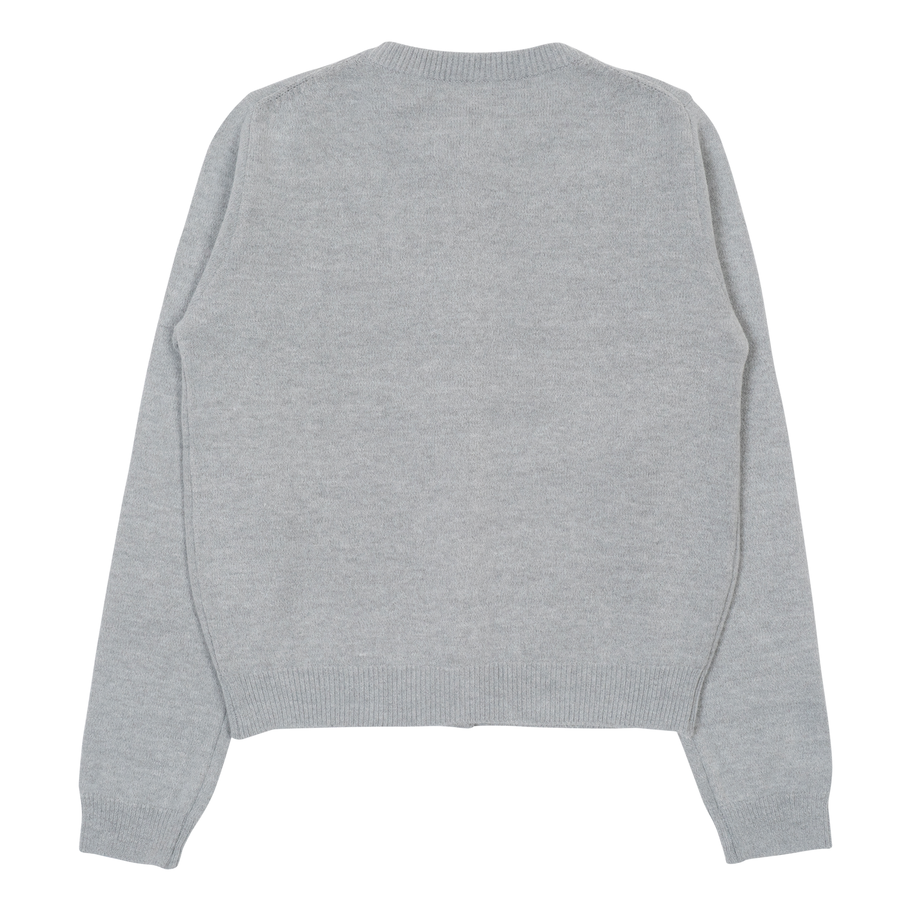 TCM mini logo knit cardigan (grey)