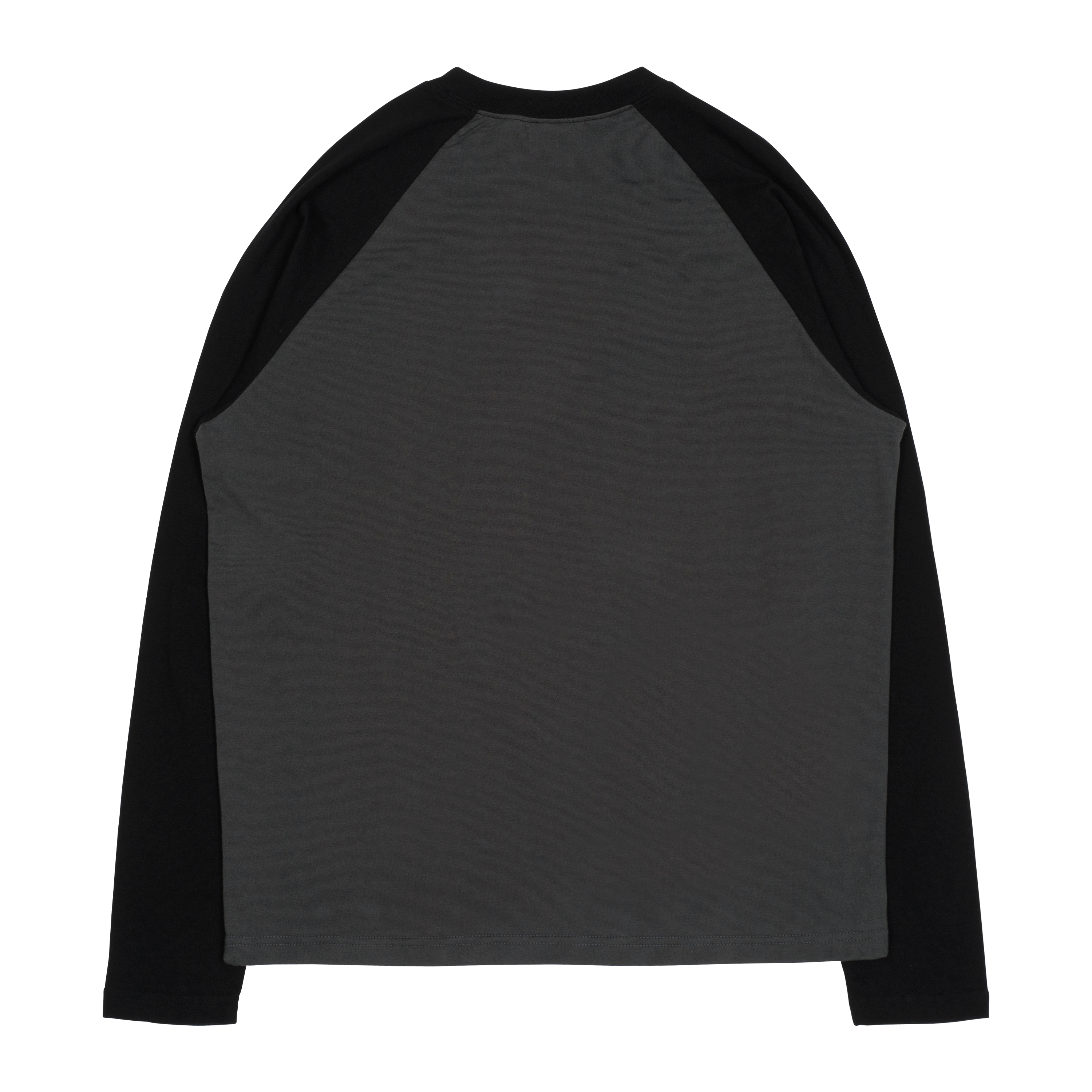 TCM mini logo raglan long sleeve (charcoal/black)