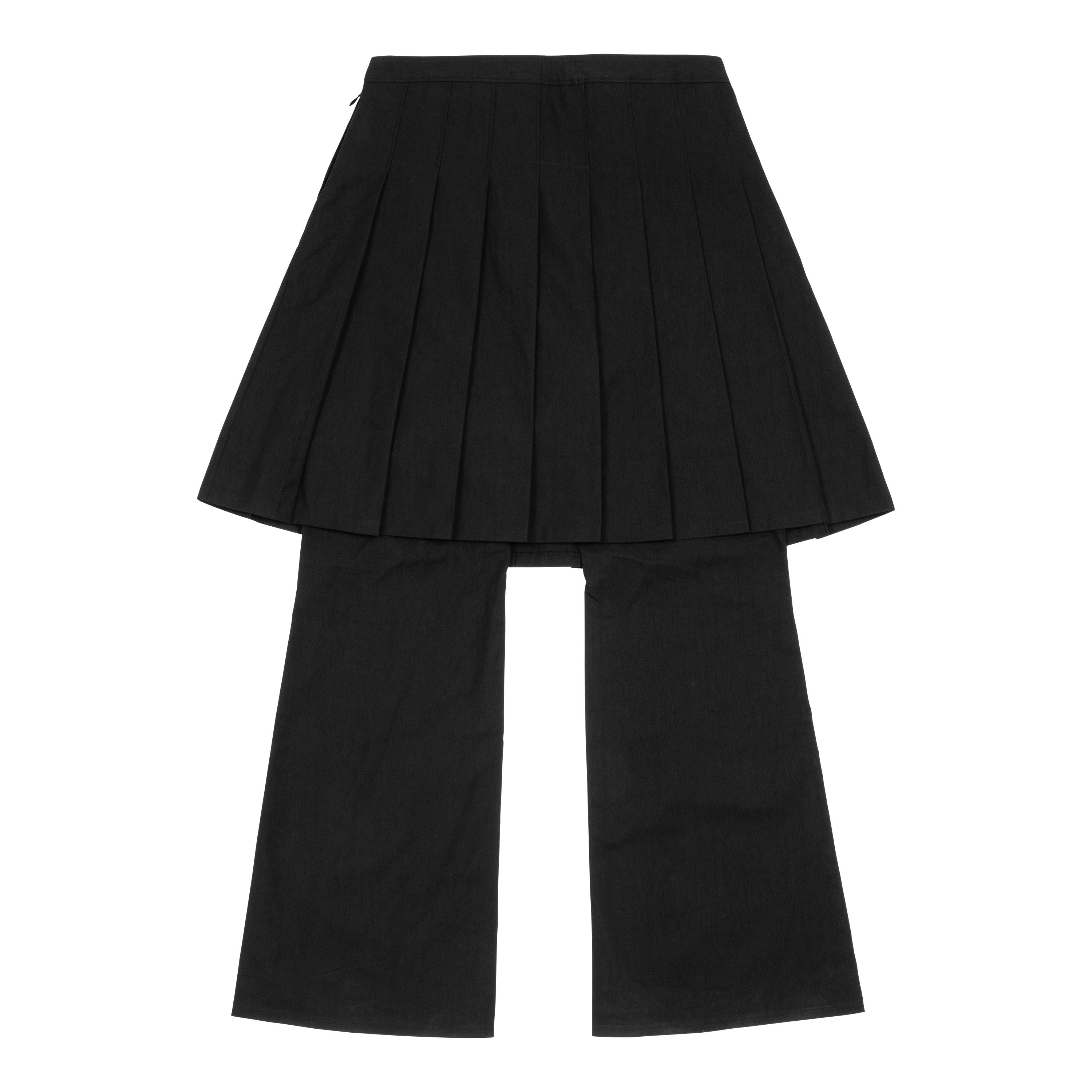TCM skirt layered pants (black)