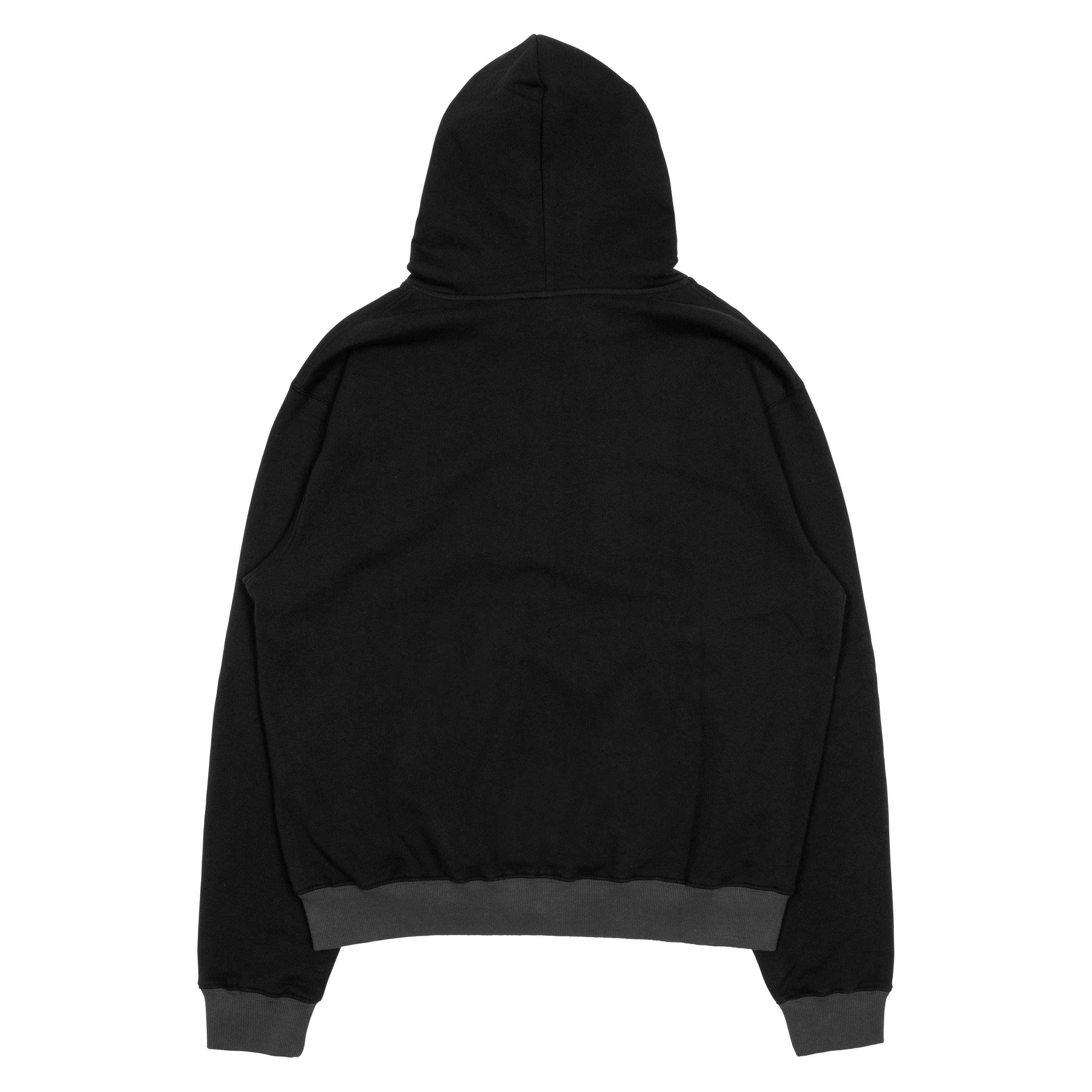 TCM line hooded zip-up (black)