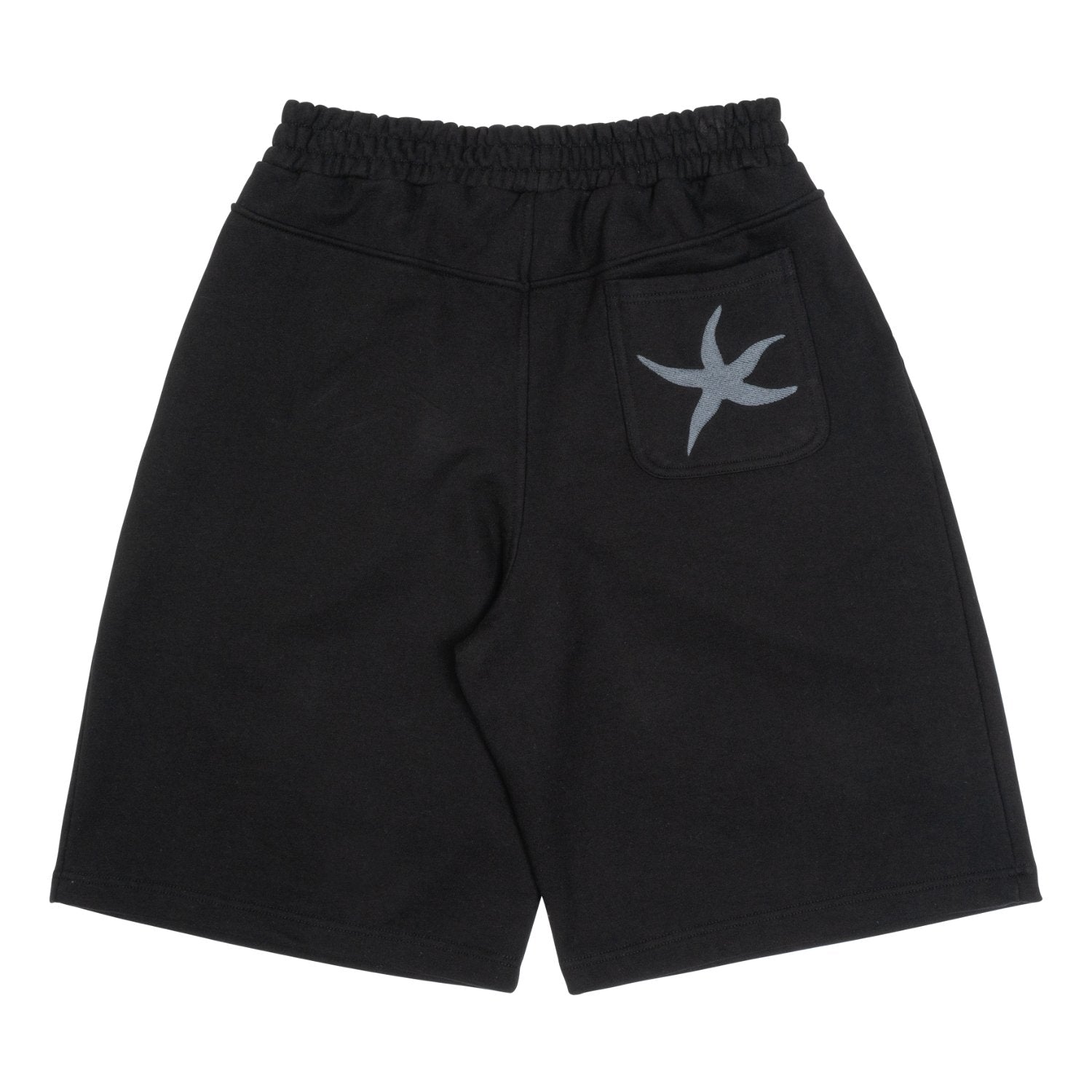 TCM back logo half sweat pants (black)