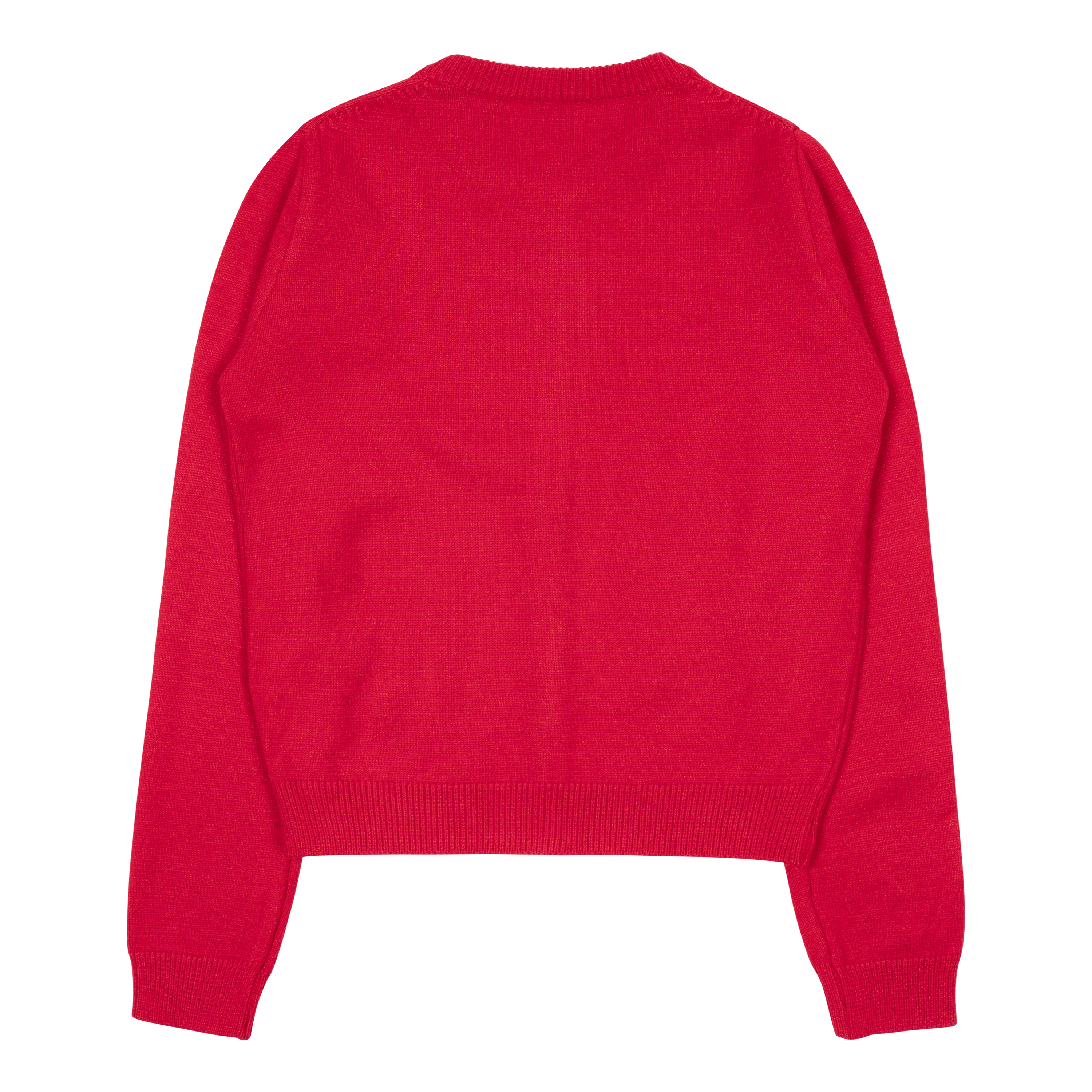 TCM mini logo knit cardigan (red)