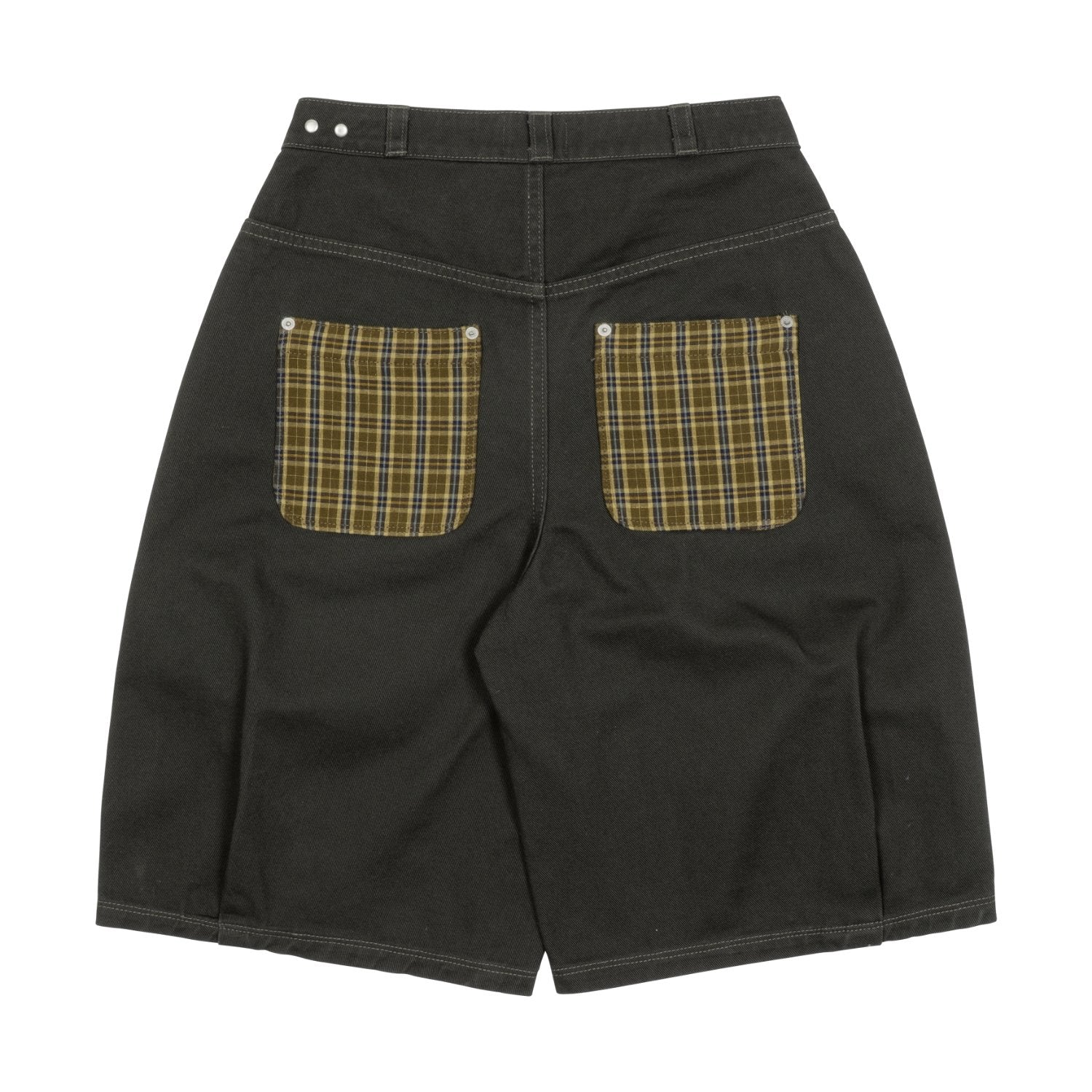 TCM check pocket half pants (charcoal)
