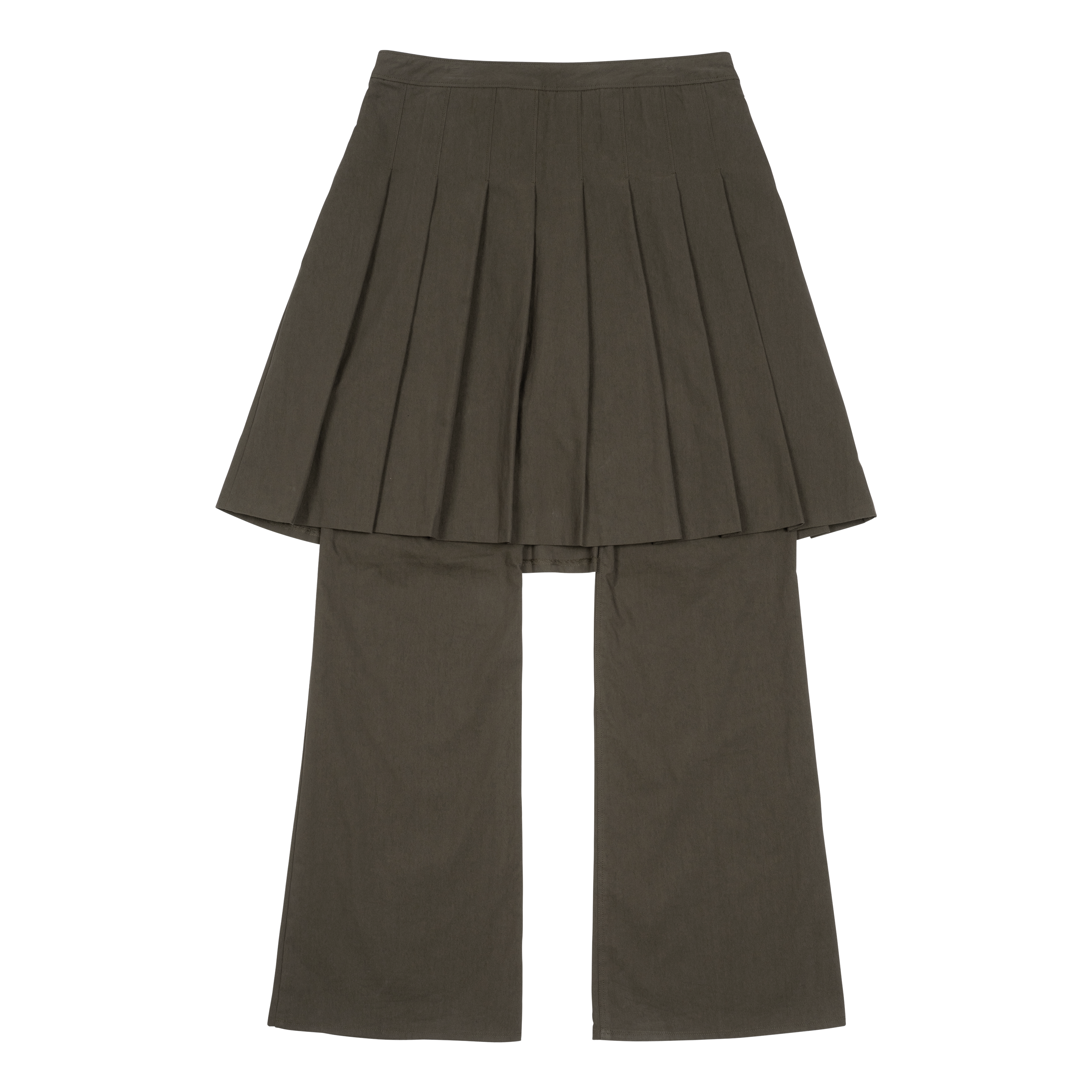 TCM skirt layered pants (brown)