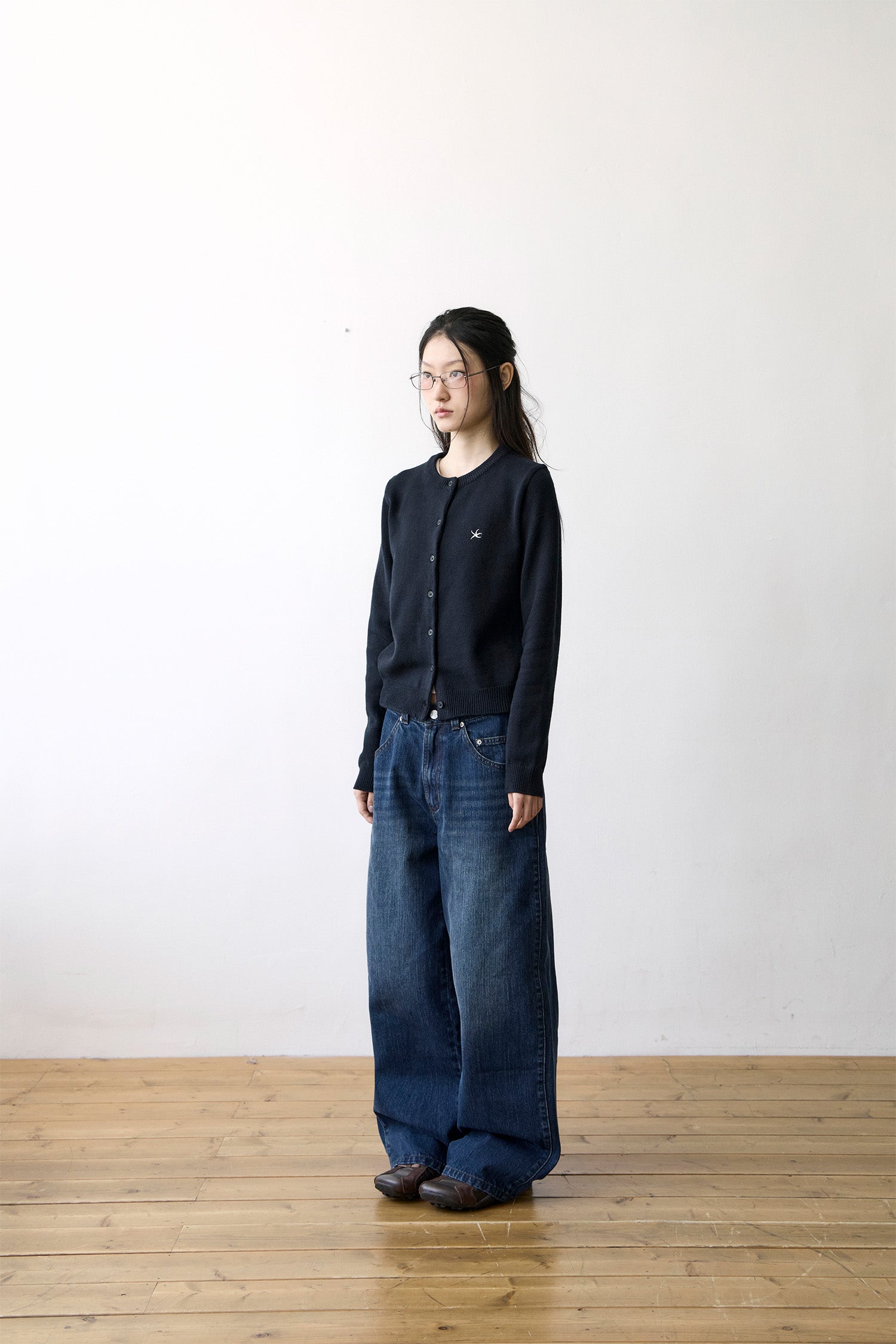 TCM washed denim pants (blue)