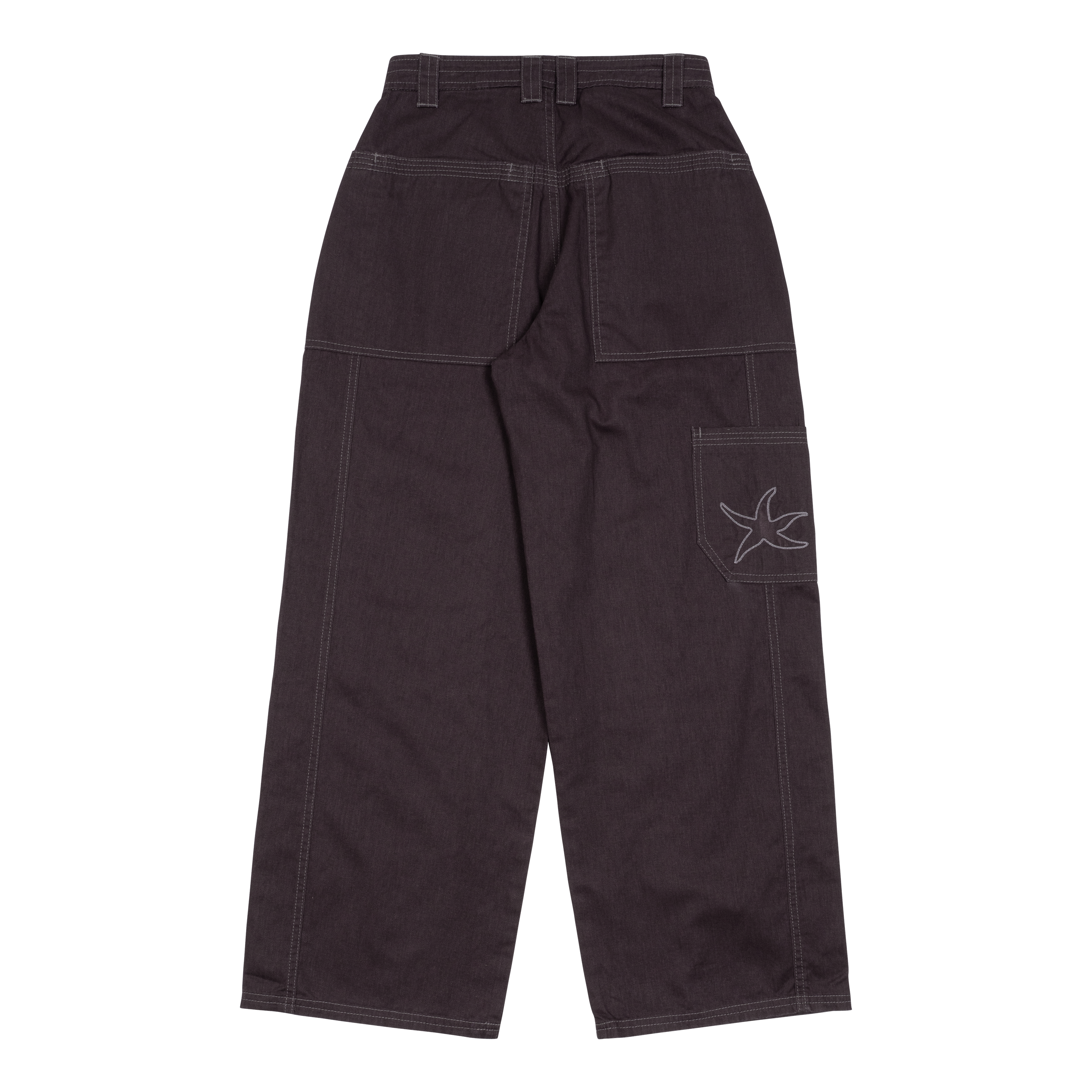 TCM stitch cargo pants (dark purple)