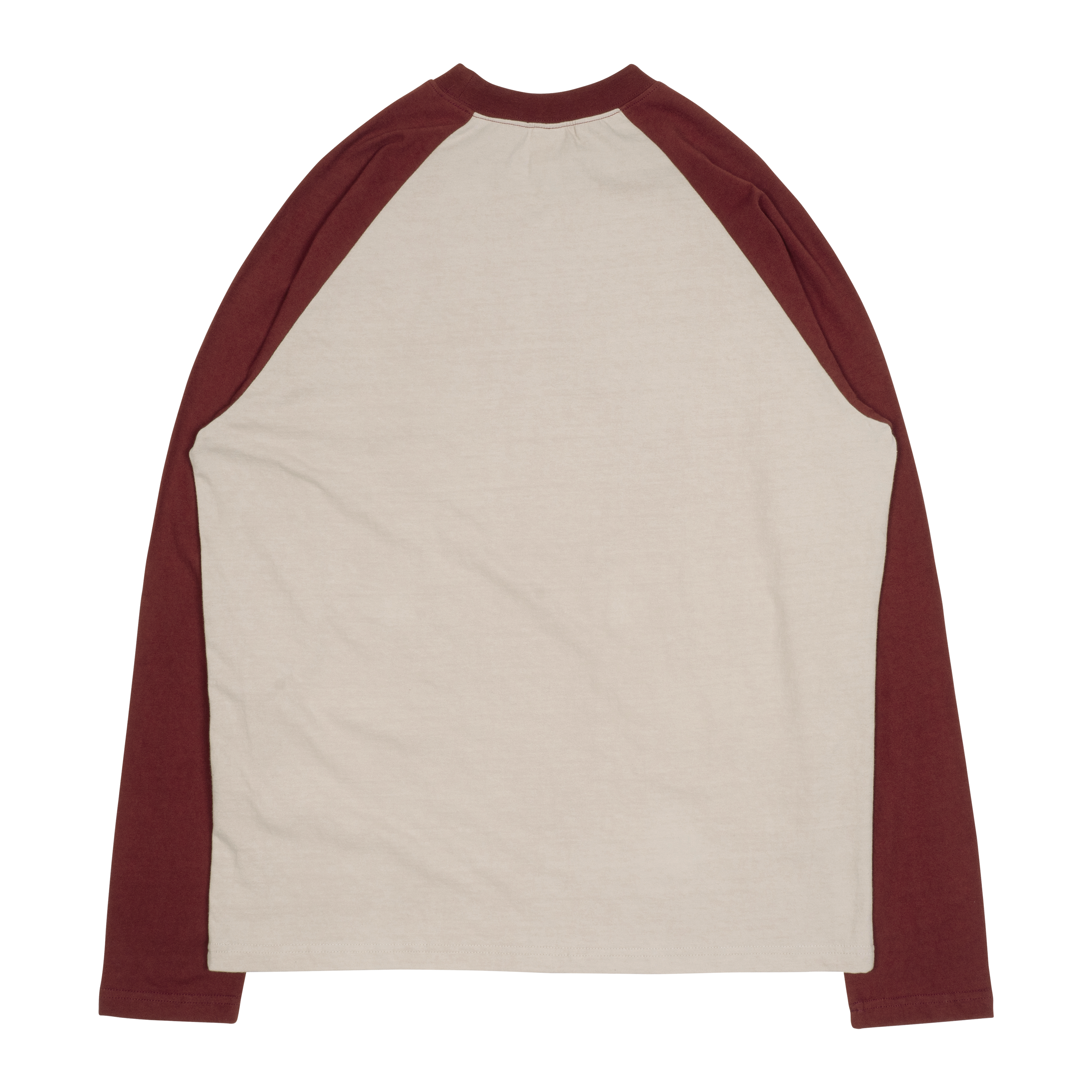 TCM mini logo raglan long sleeve (beige/red)