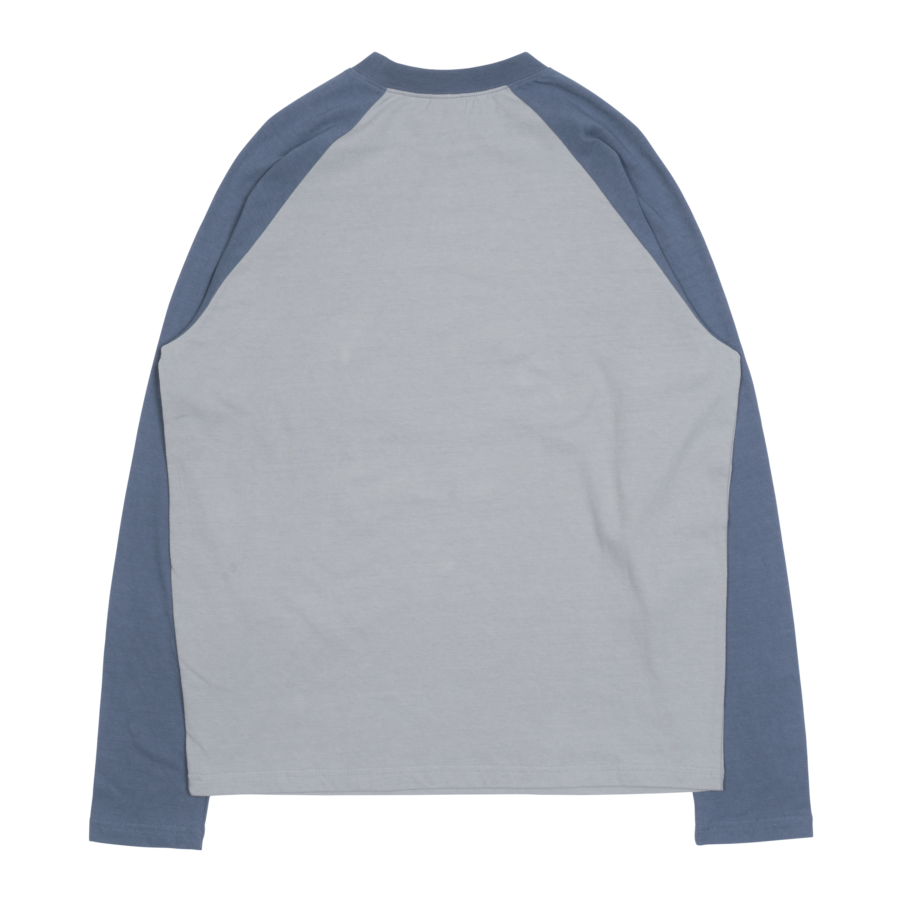 TCM mini logo raglan long sleeve (grey/blue)