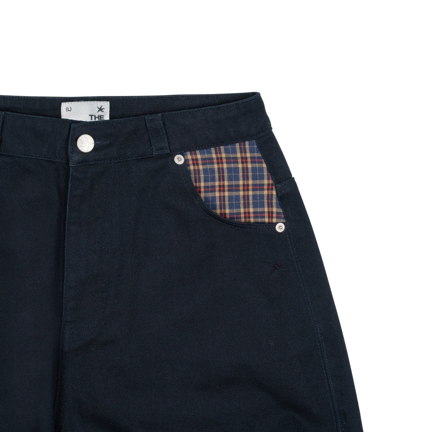 TCM check pocket half pants (navy)