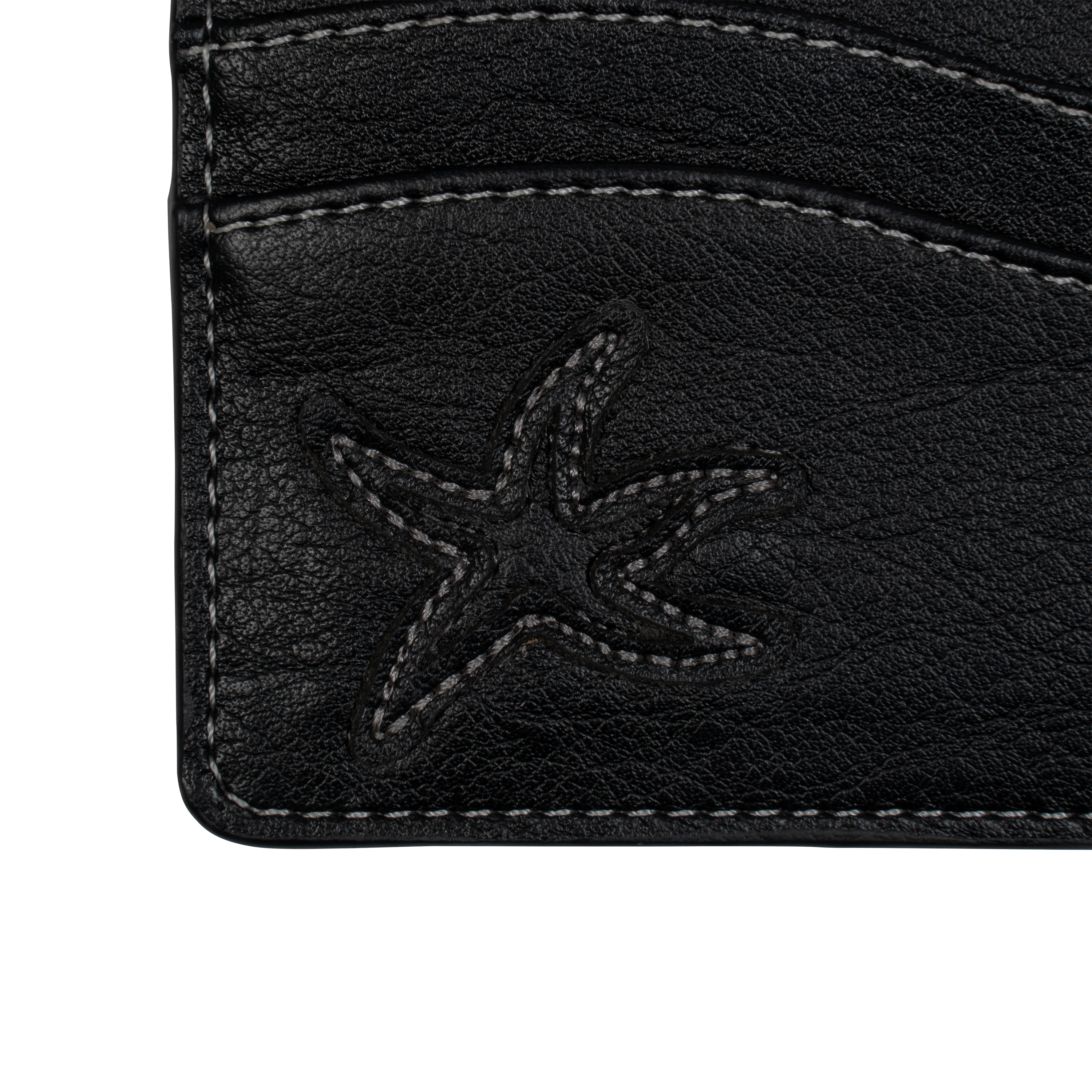 TCM starfish stitch card wallet (black)