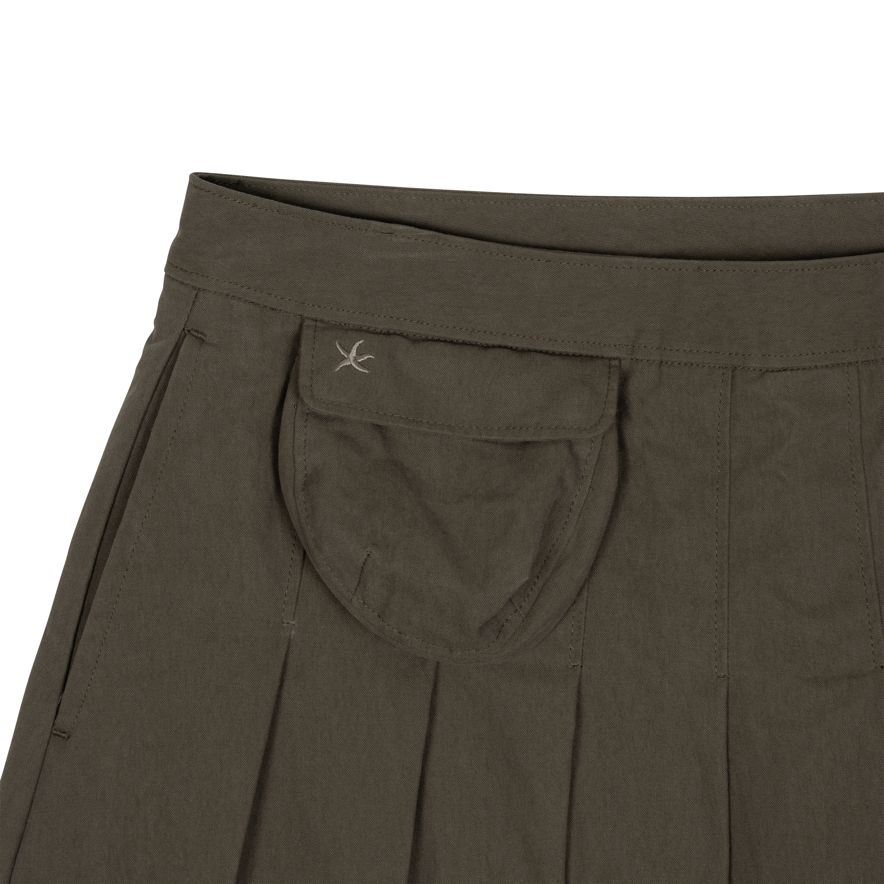 TCM skirt layered pants (brown)