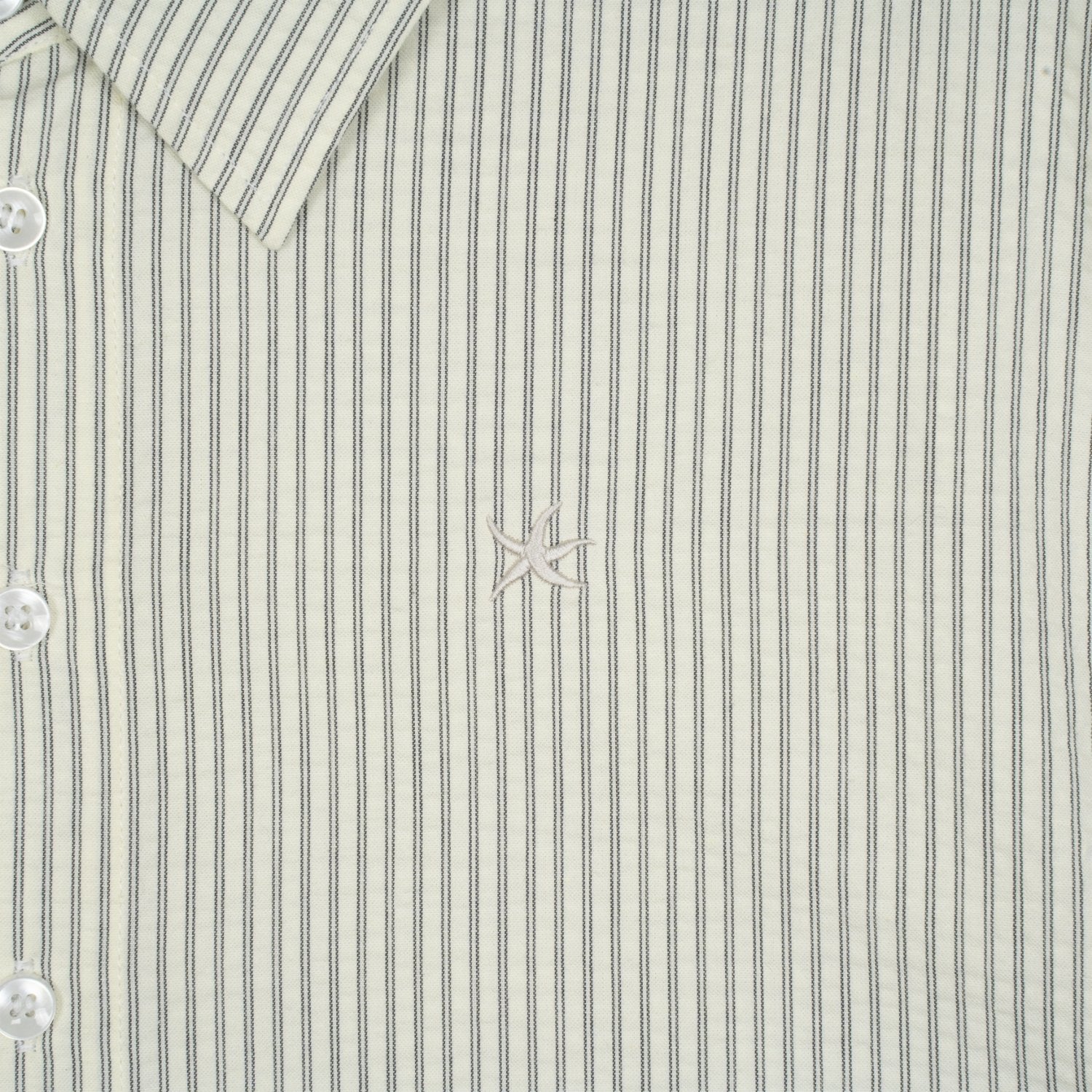 TCM mini logo stripe half shirts (beige)